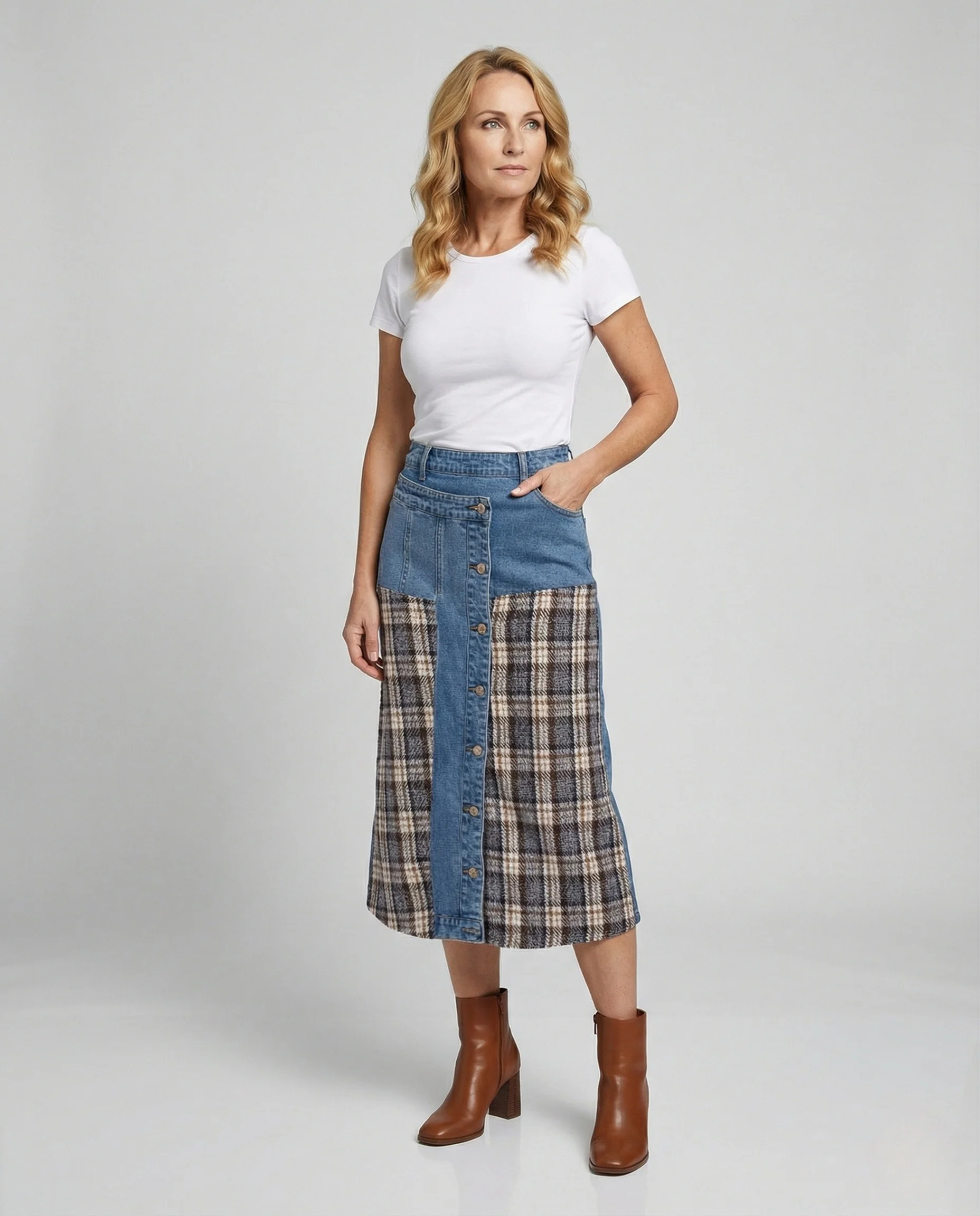 Midirock Damen Patchwork Design - Image 2