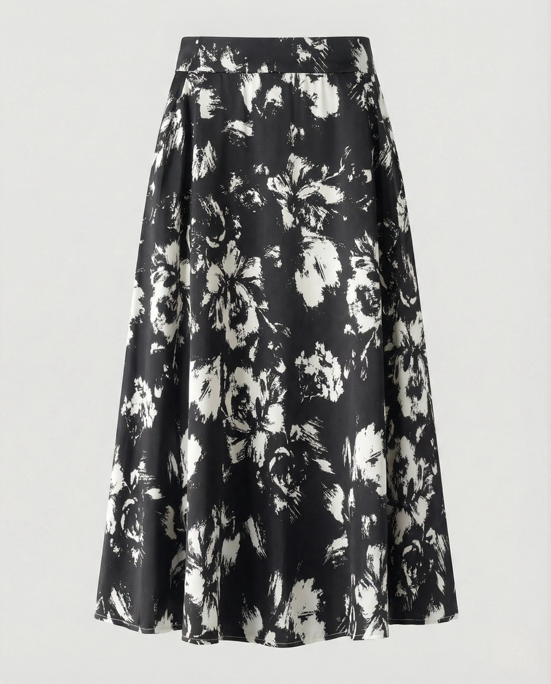 Midirock Damen Satin Tellerrock - Image 6