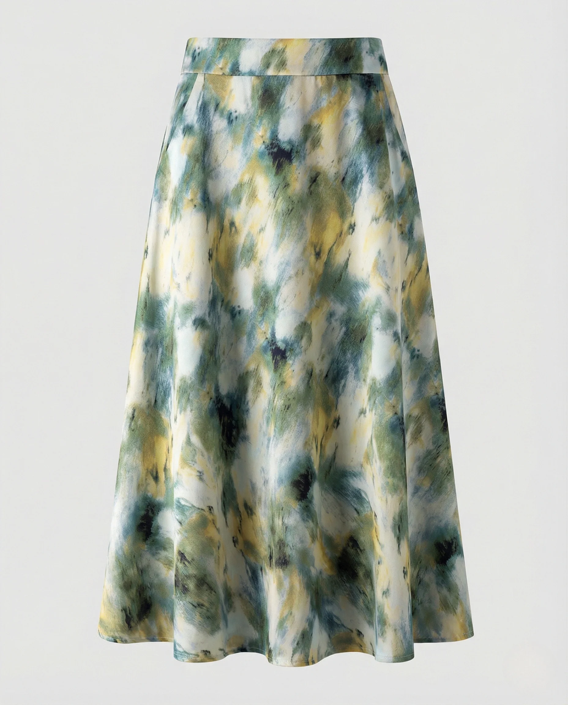 Midirock Damen Satin Tellerrock - Image 7