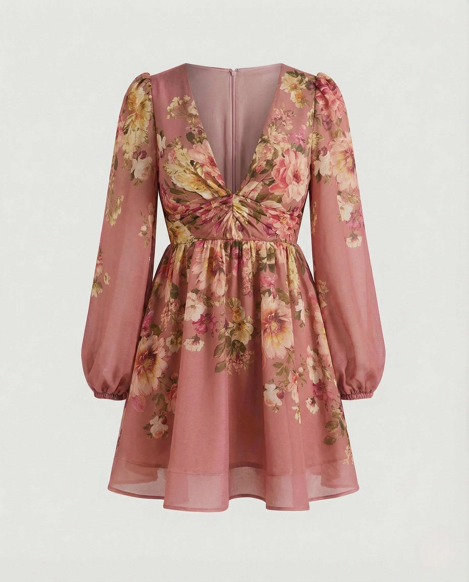 Damen Minikleid mit tiefem V-Ausschnitt - Image 6