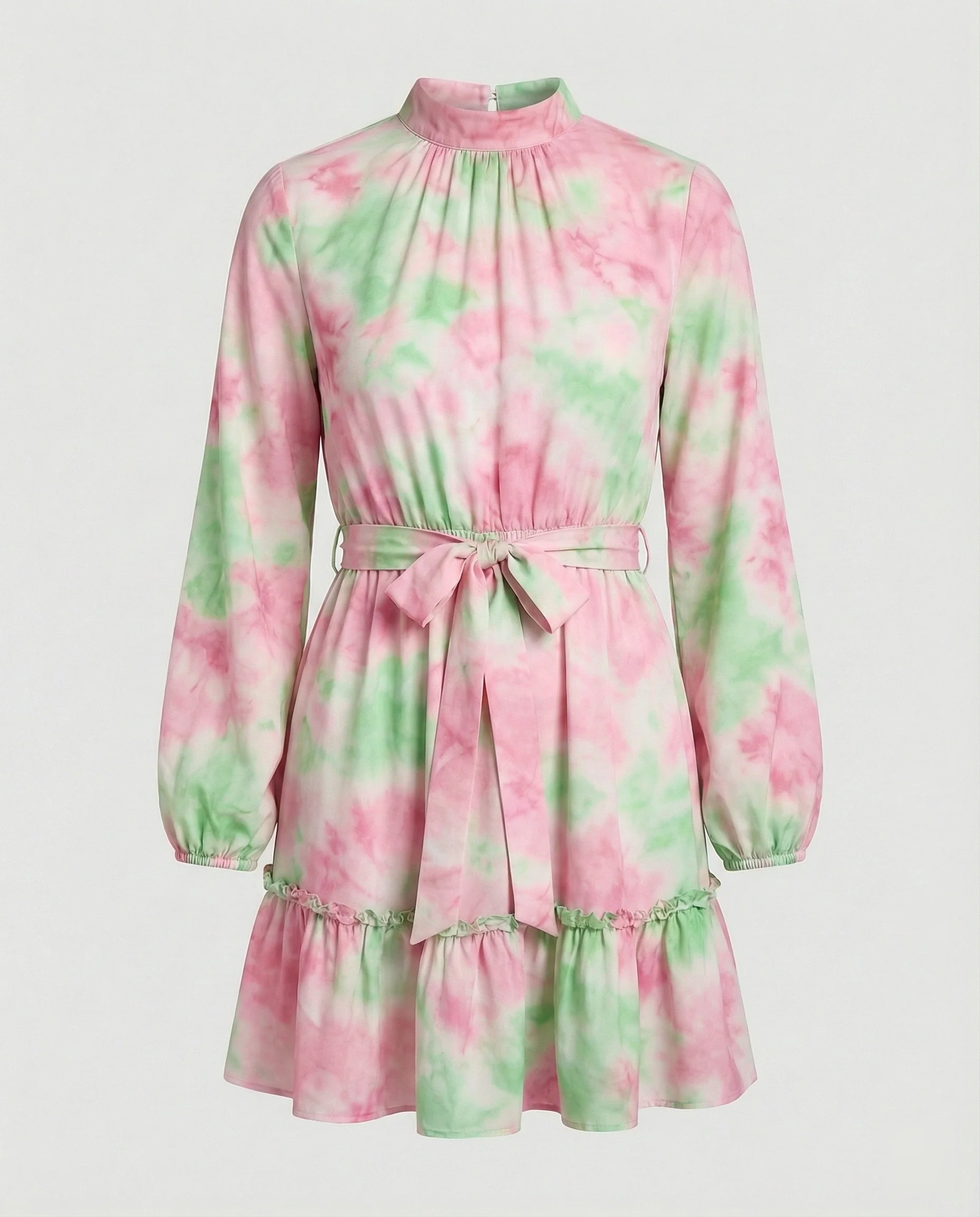 Damen Freizeitkleid Mini mit Volant - Image 11