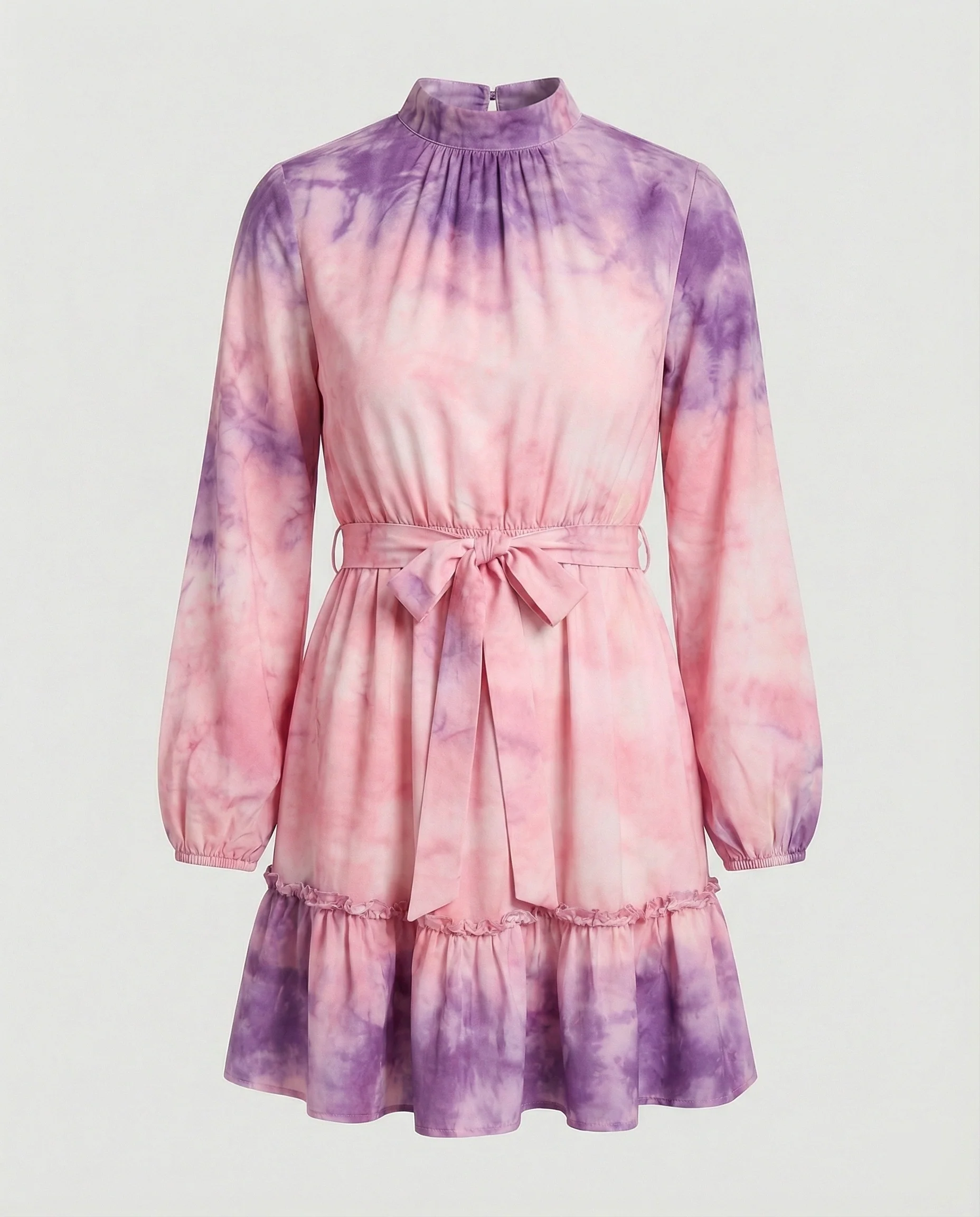Damen Freizeitkleid Mini mit Volant - Image 13