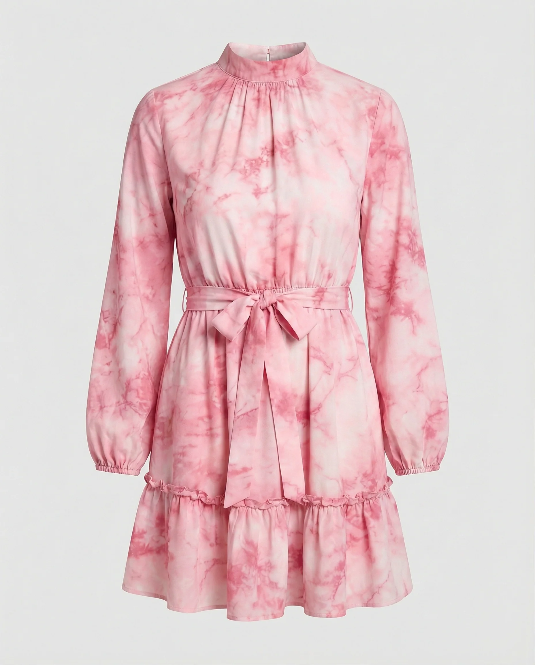 Damen Freizeitkleid Mini mit Volant - Image 5