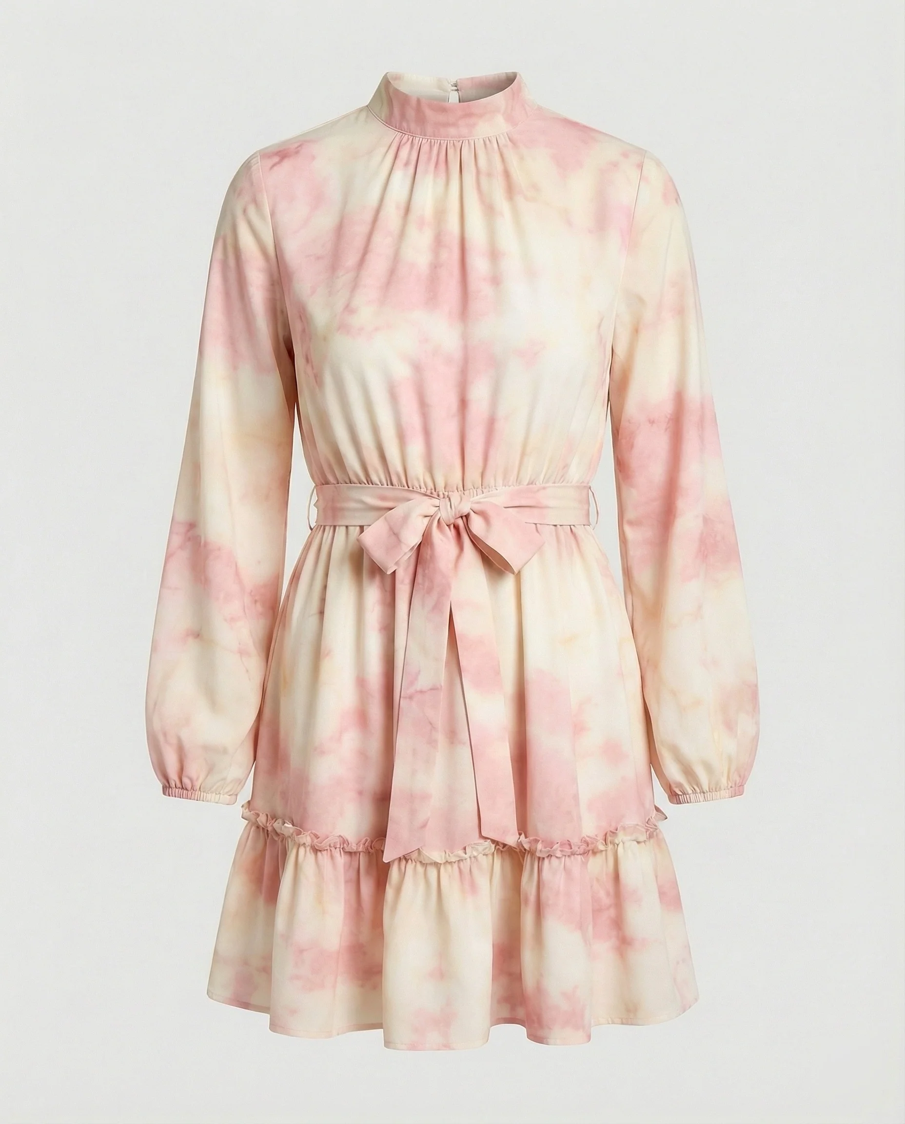 Damen Freizeitkleid Mini mit Volant - Image 6