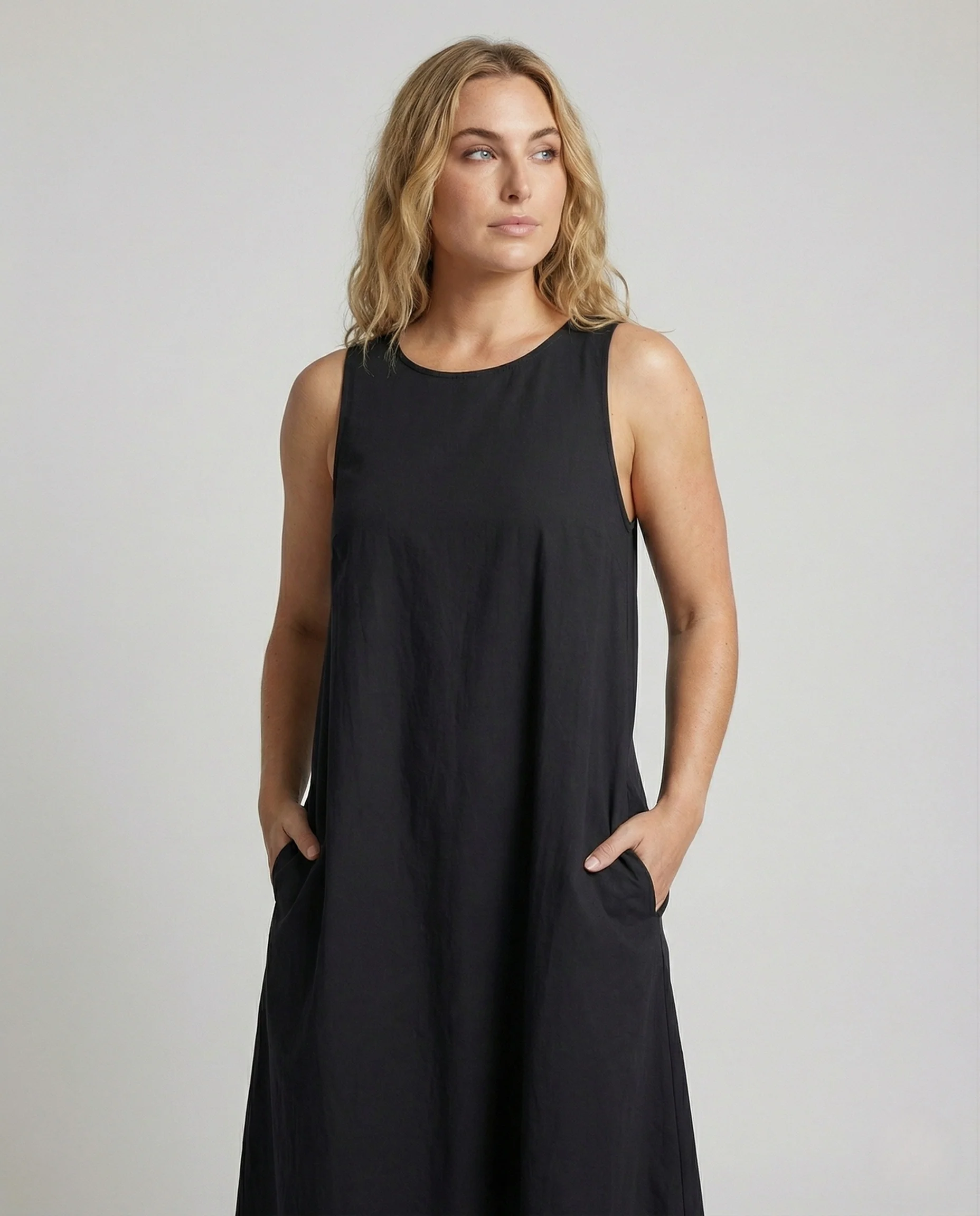 Damen Minimalistisches Kaftankleid in A-Linie - Image 2