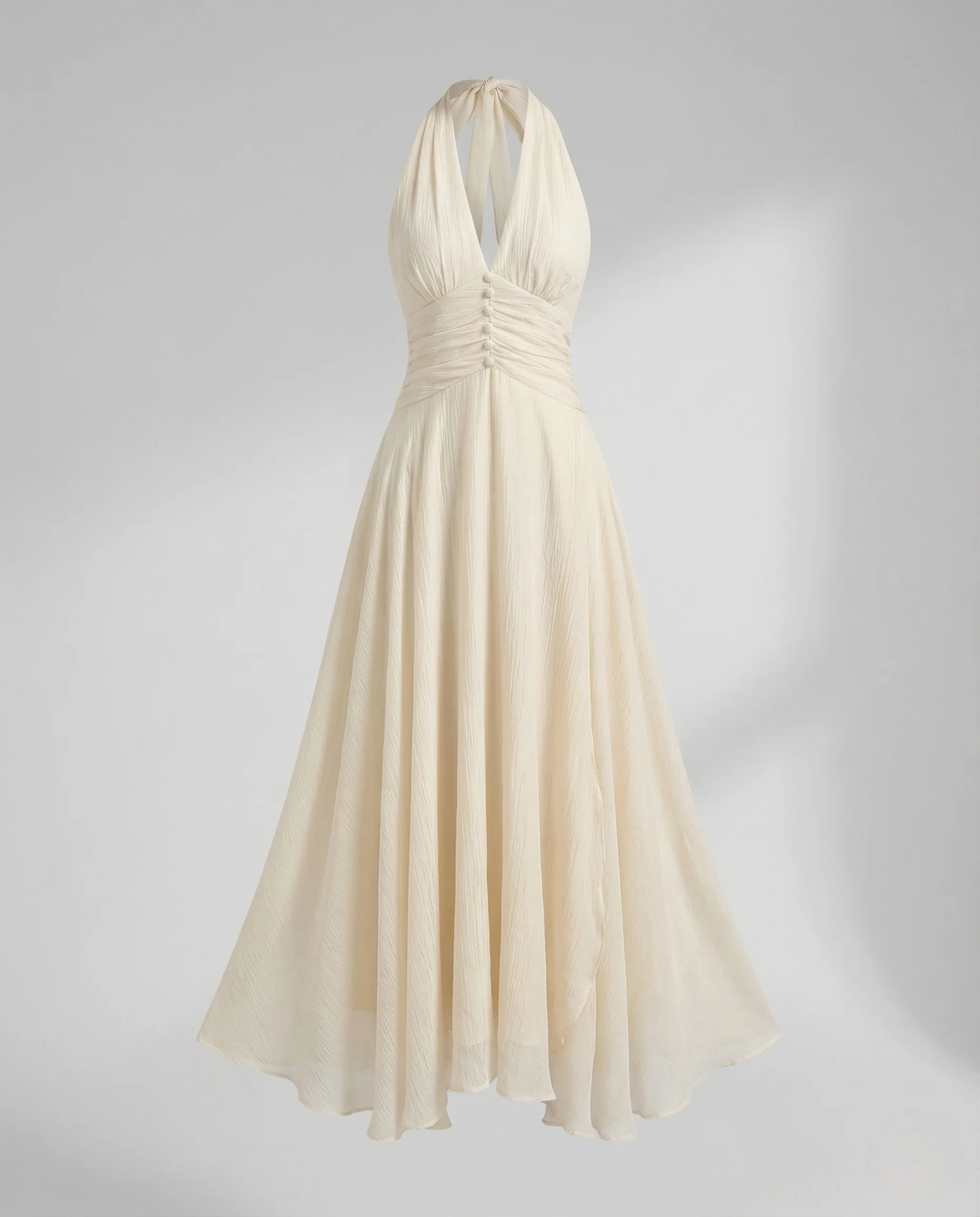 Damen Neckholder Maxikleid mit Lagenrock - Image 5