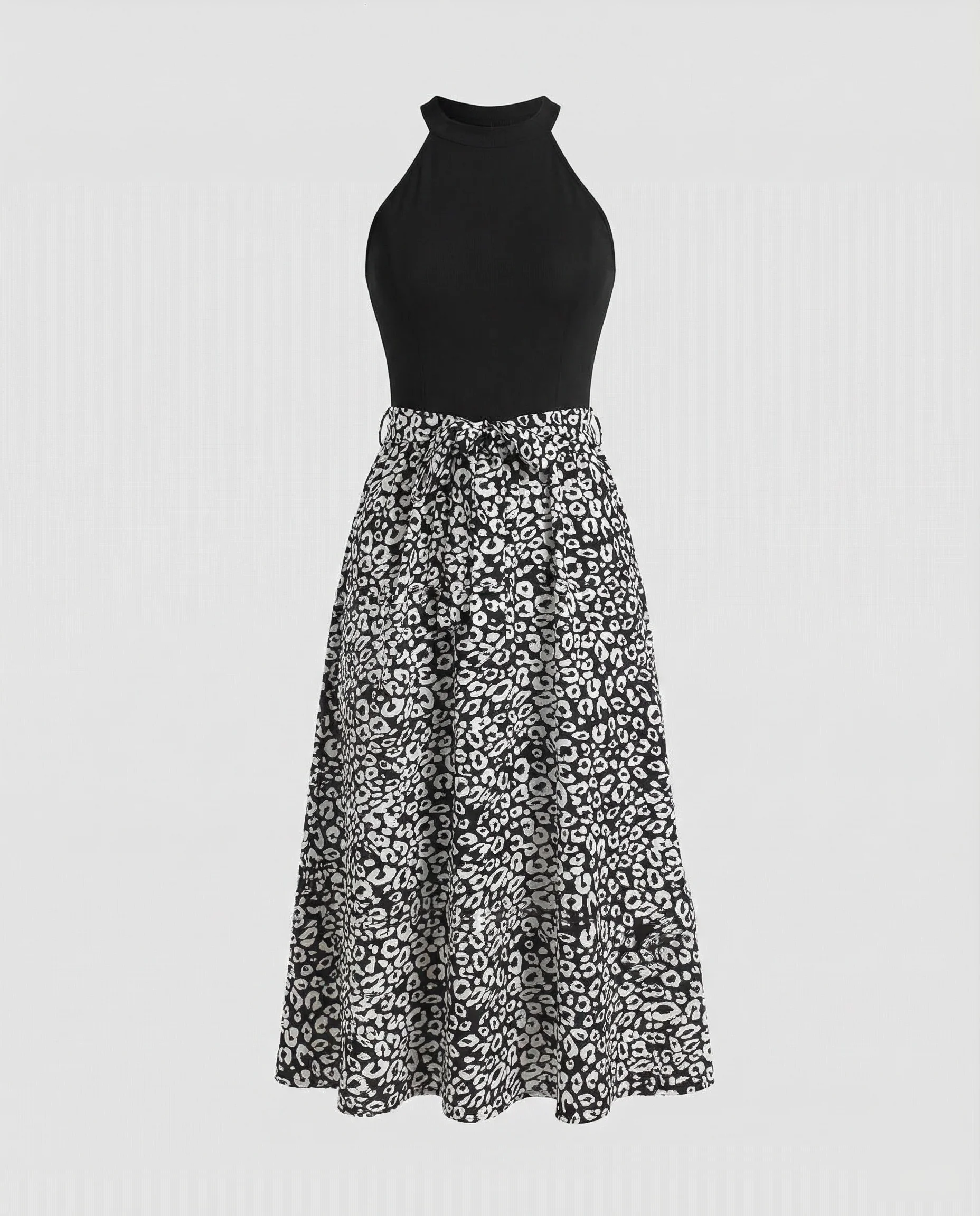 Freizeitkleid Damen Neckholder Midikleid - Image 5