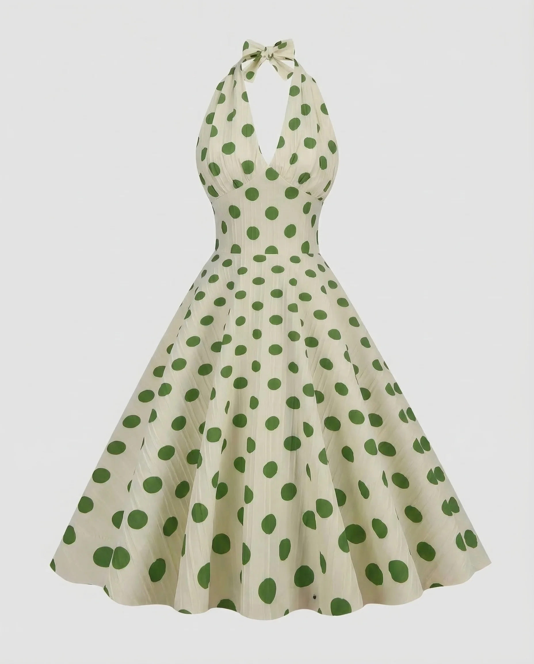 Damen Neckholder Kleid Retro - Image 7