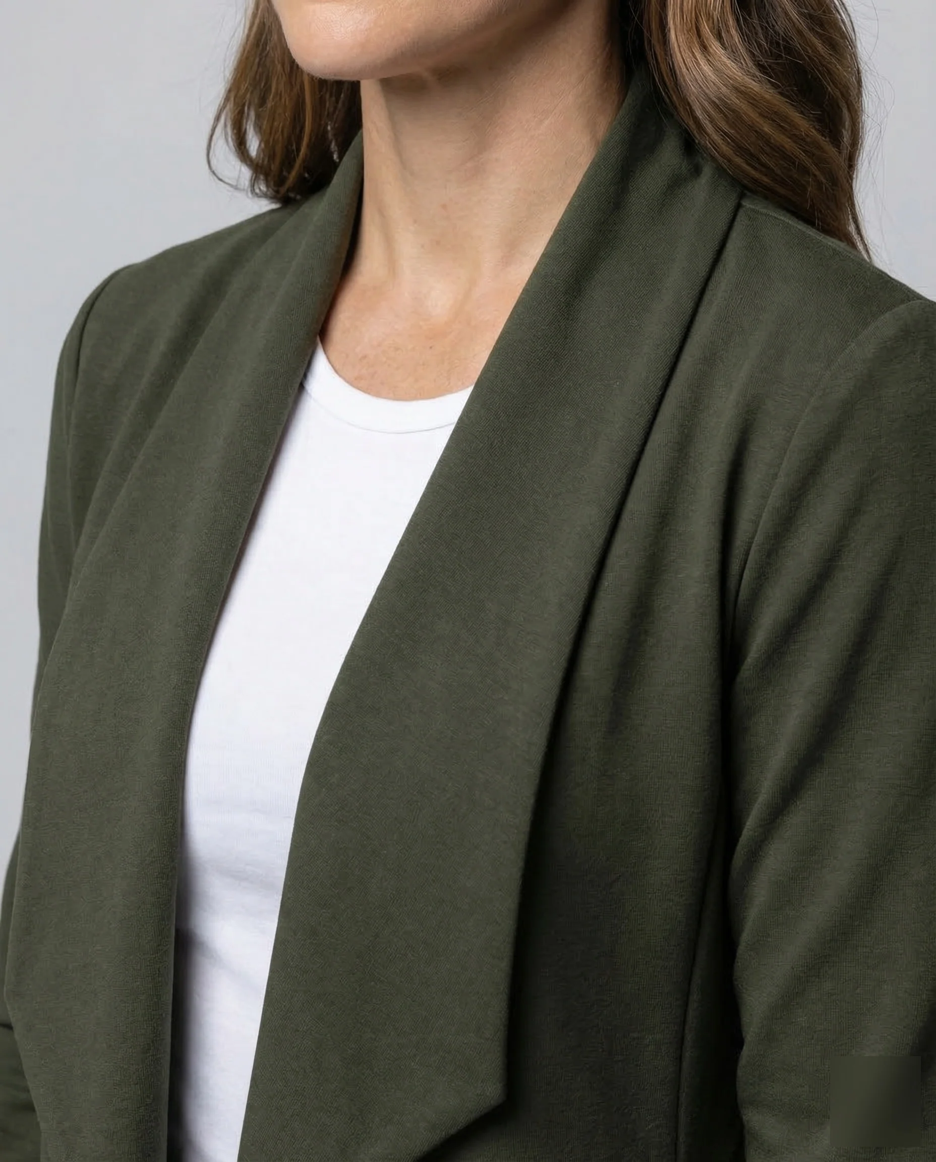 Damen Wasserfall Blazer Strick - Image 3