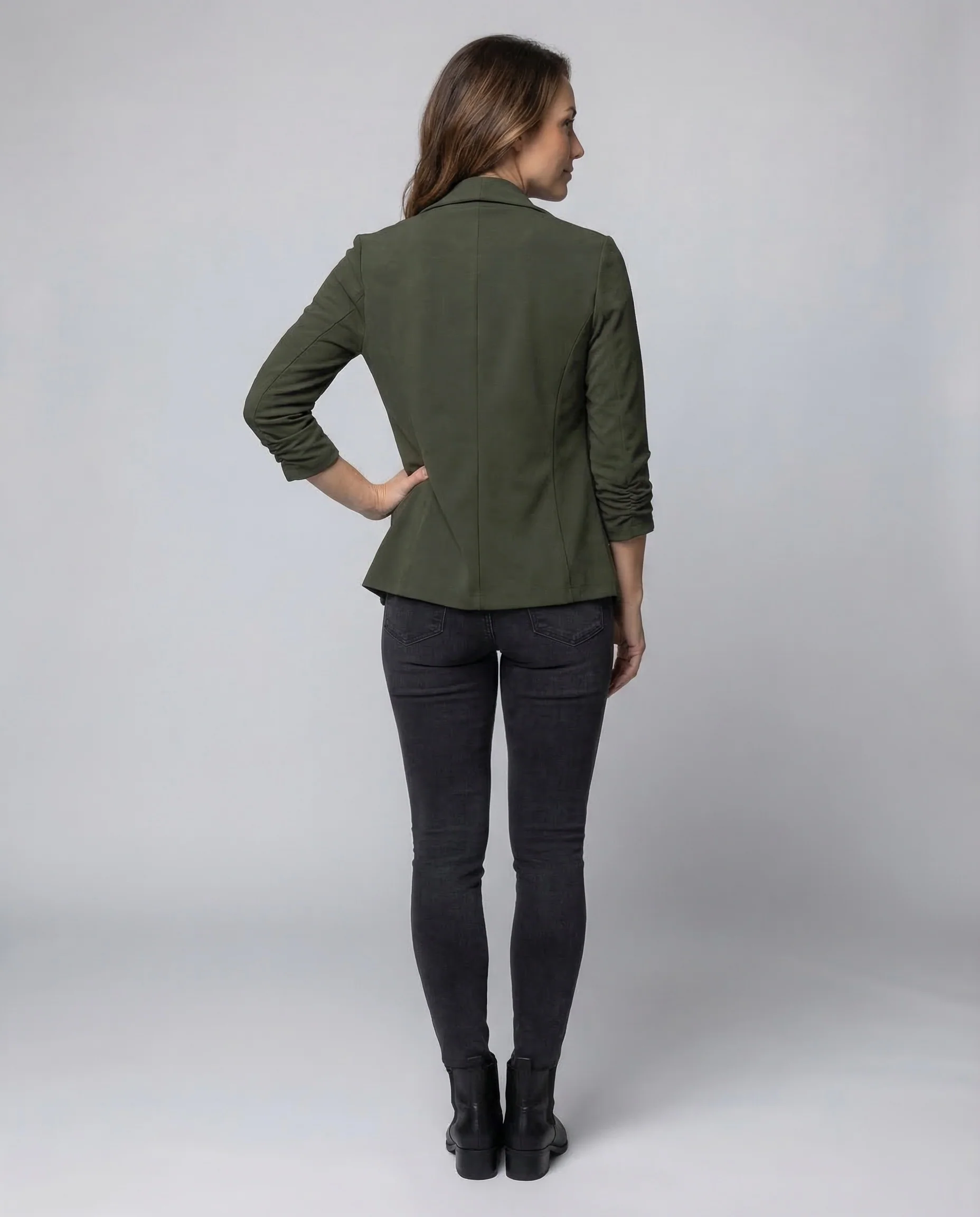 Damen Wasserfall Blazer Strick - Image 4