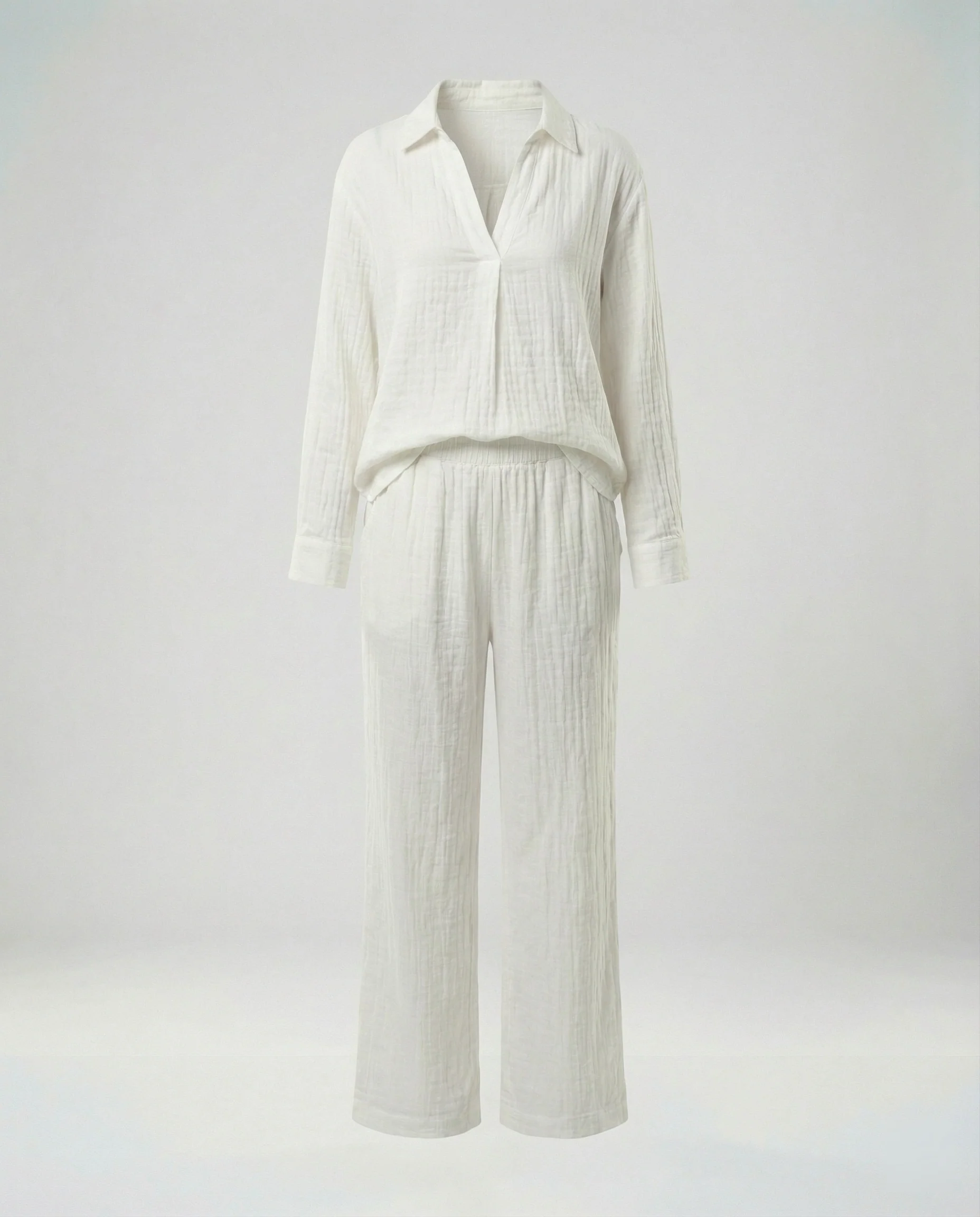 Damen Zweiteiler Set Oversize Bluse & Hose - Image 4