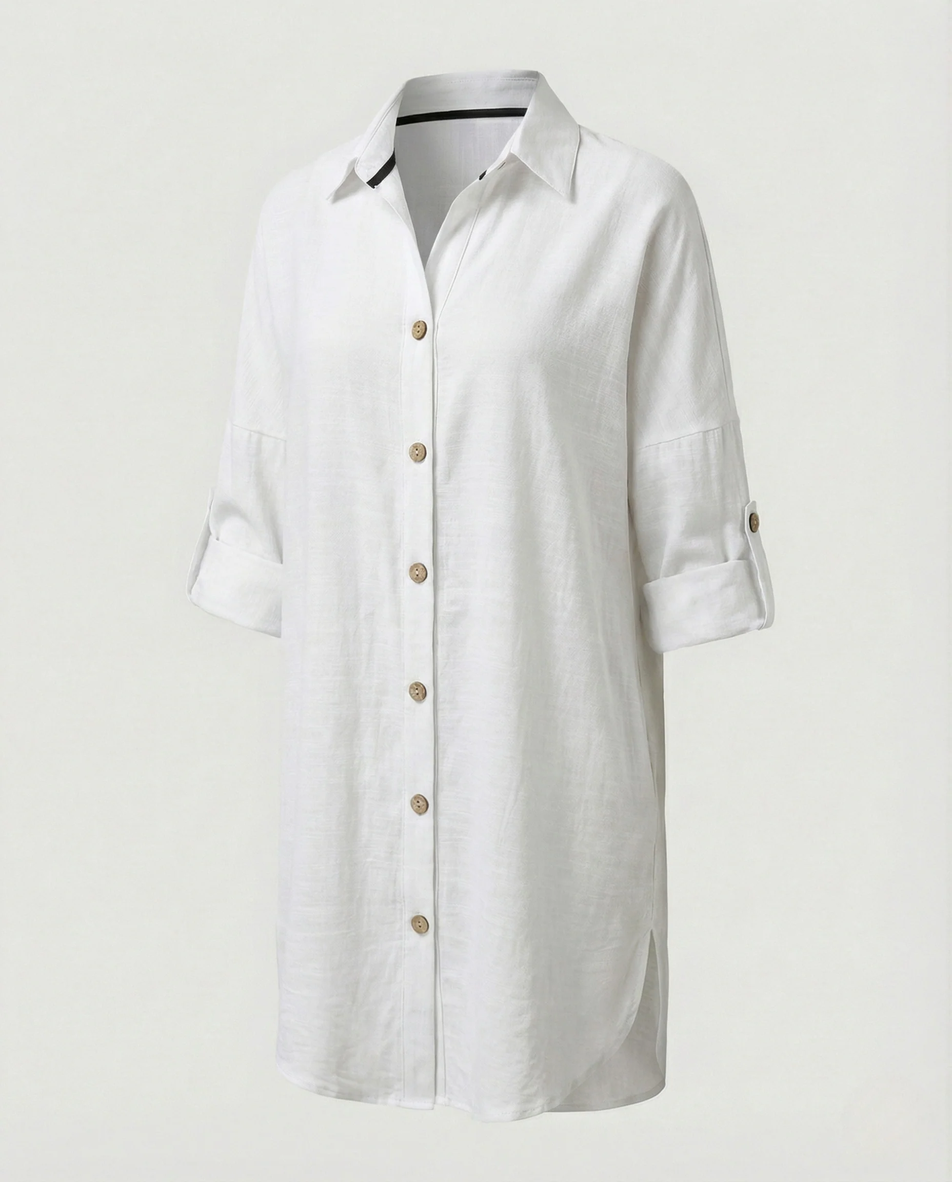 Freizeitkleid Damen Oversize Hemdblusenkleid - Image 6