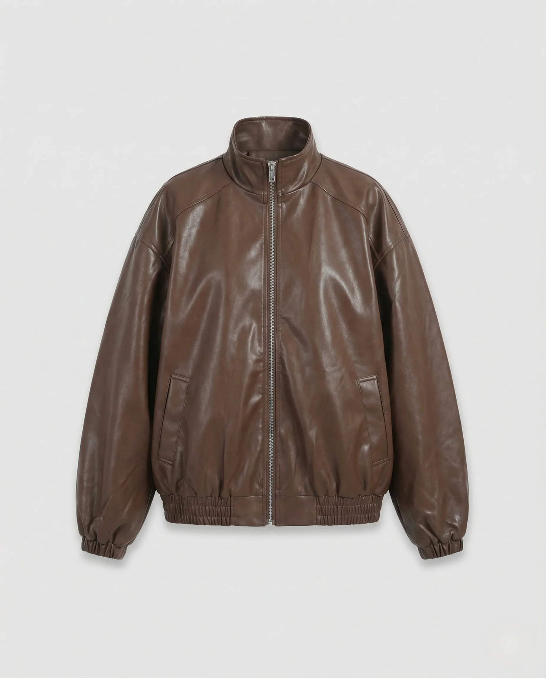 Damen Oversize Blouson Lederoptik - Image 5