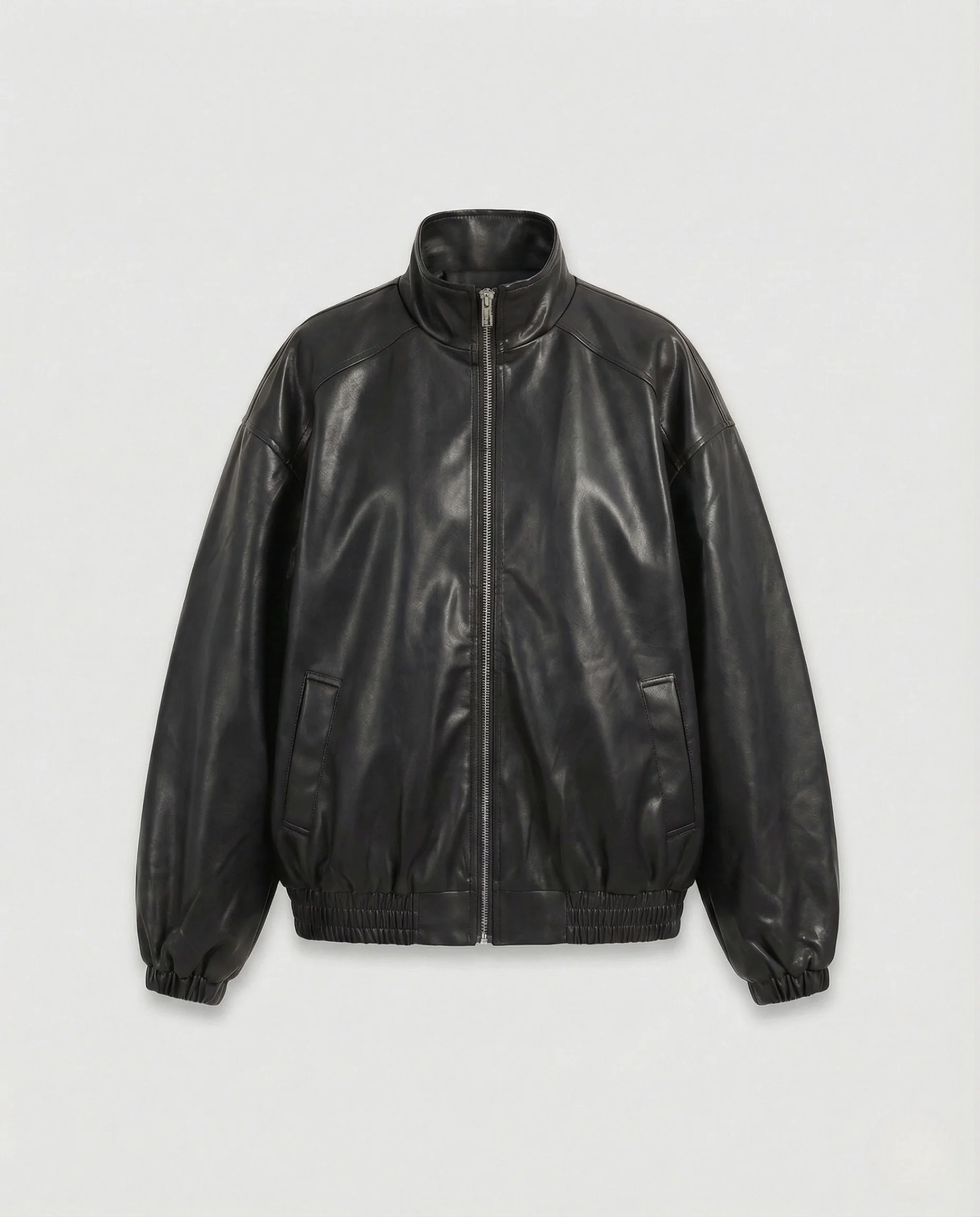 Damen Oversize Blouson Lederoptik - Image 6