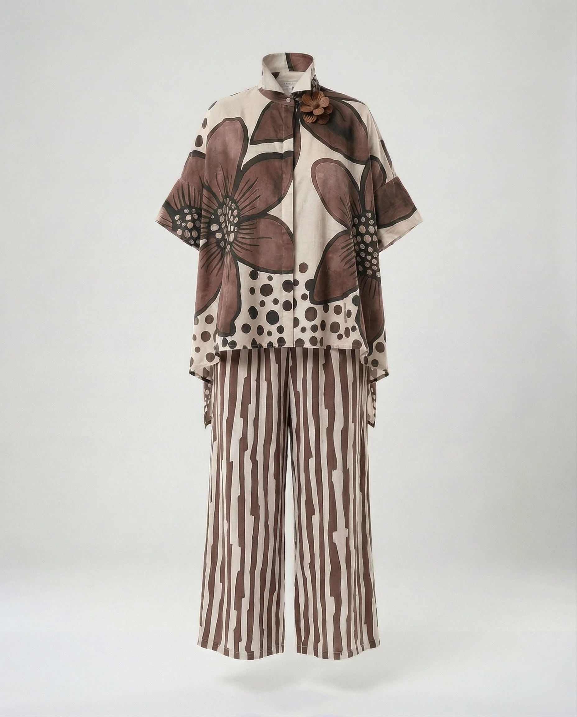 Damen Zweiteiler Set Tunika Palazzo - Image 3