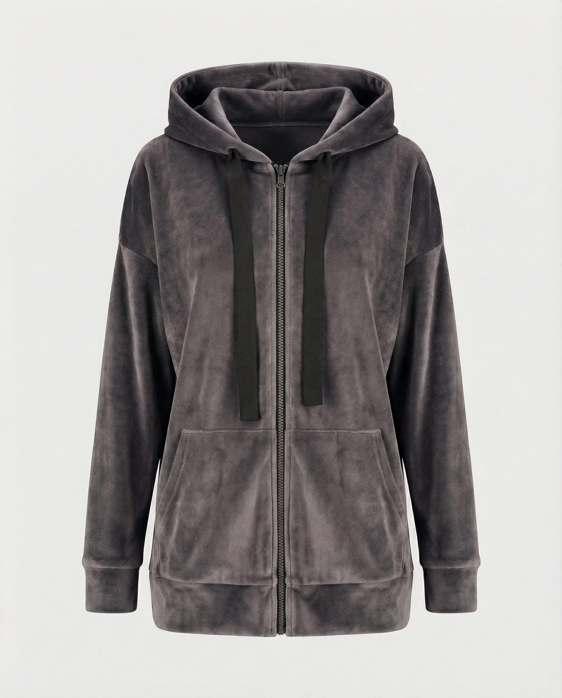 Freizeitkleidung Damen Velours Kapuzenjacke - Image 4