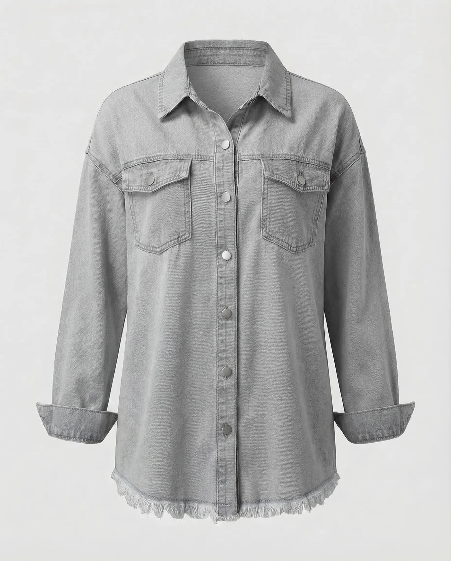 Damen Jeanshemdjacke Oversize - Image 11
