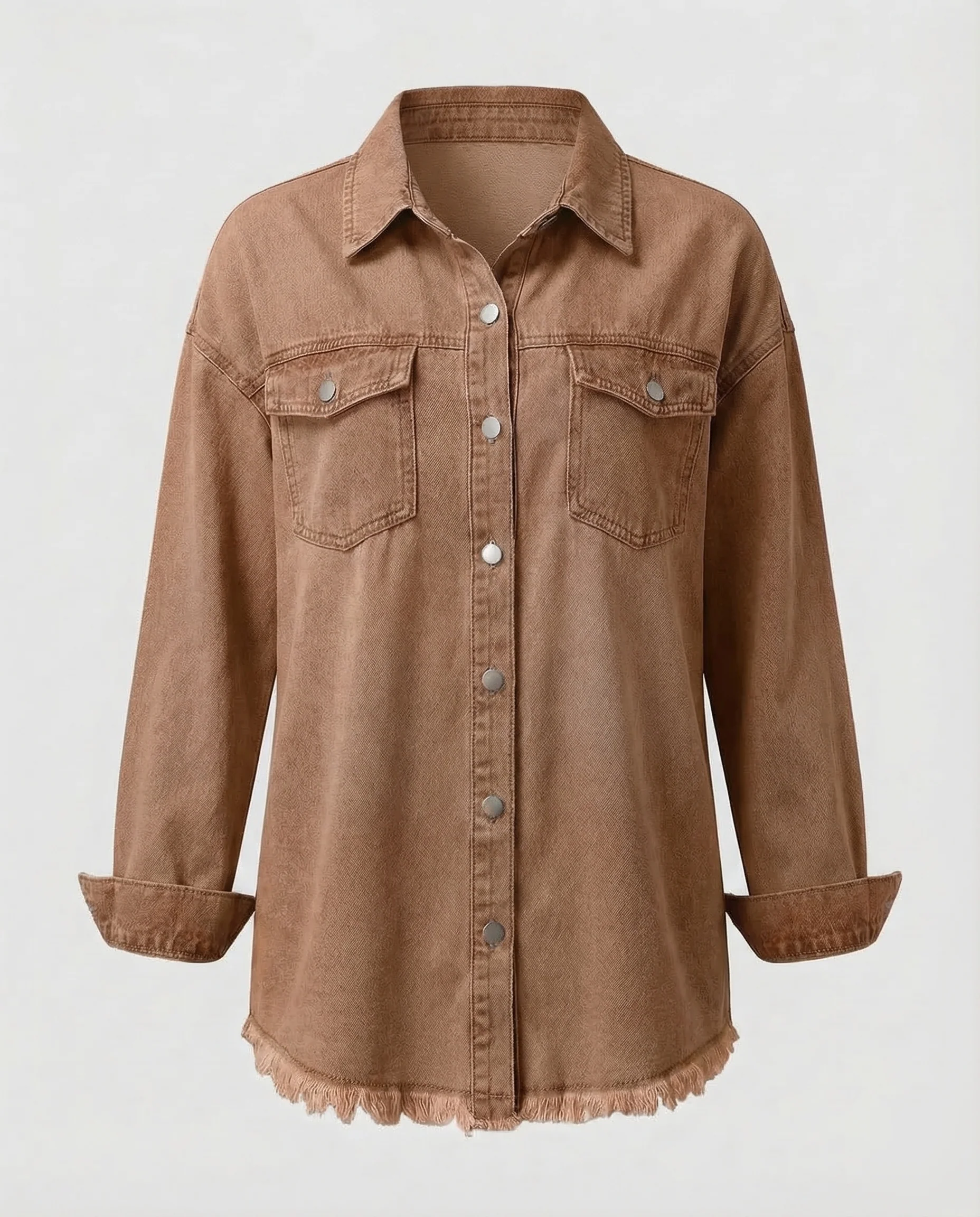 Damen Jeanshemdjacke Oversize - Image 12