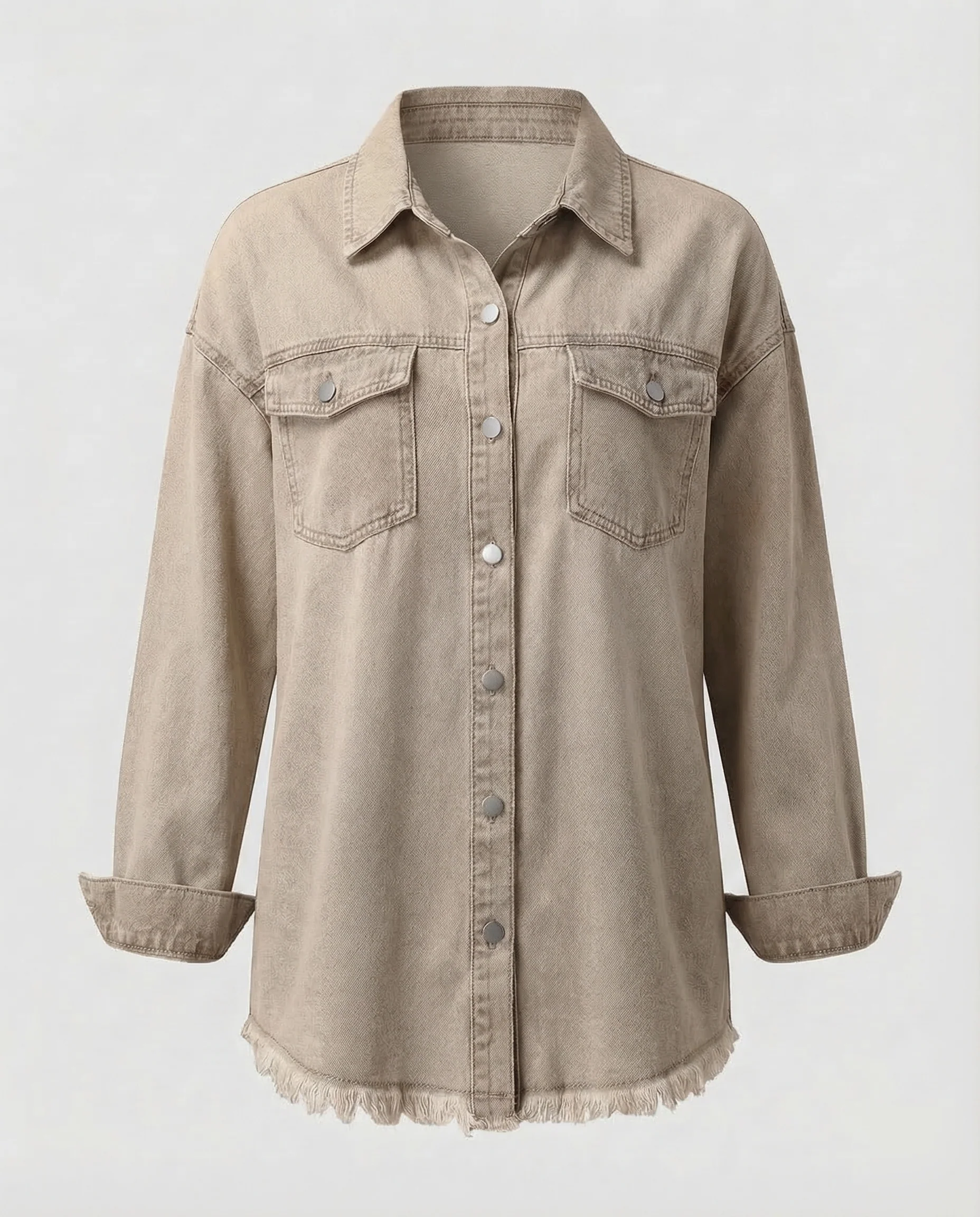 Damen Jeanshemdjacke Oversize - Image 14