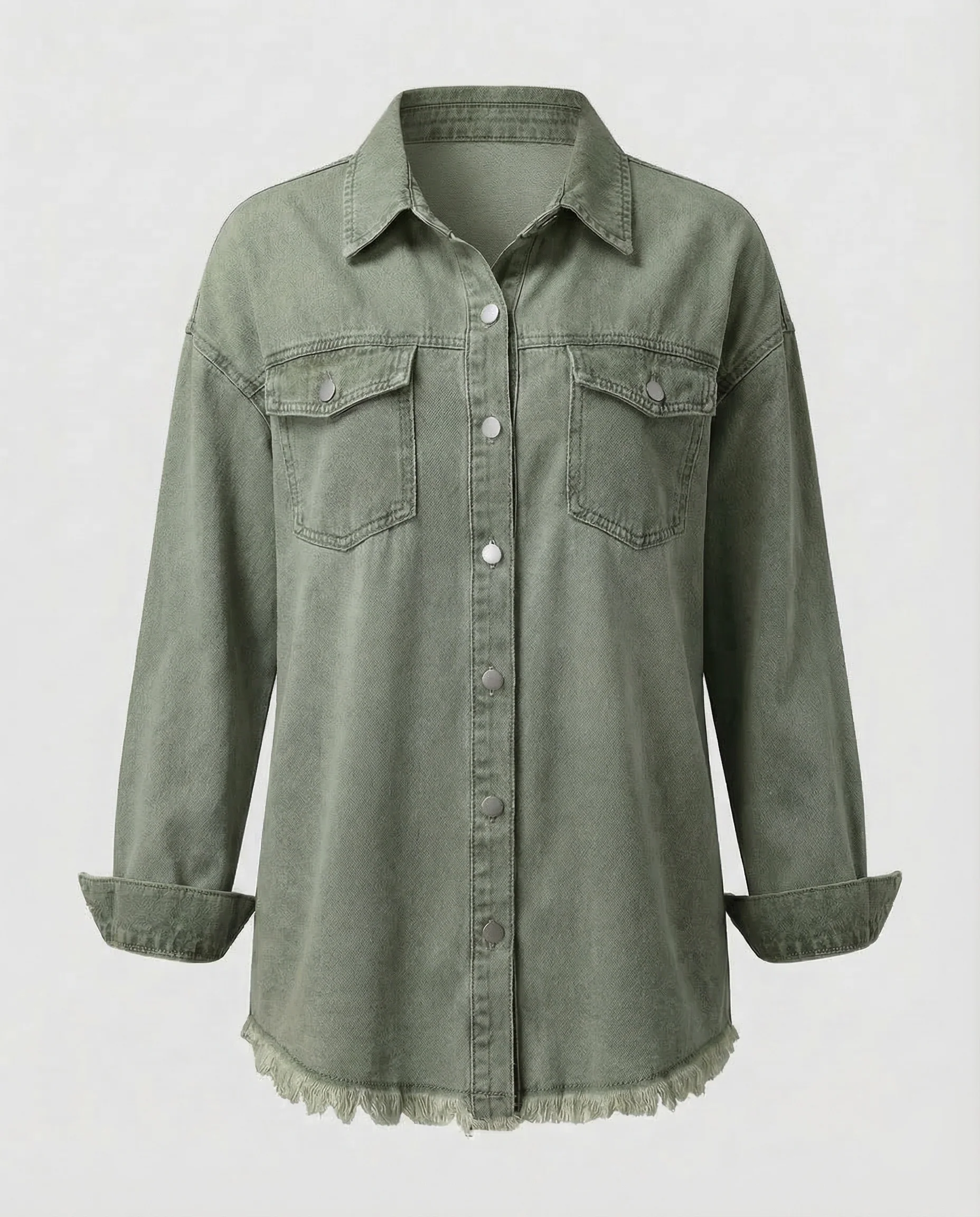 Damen Jeanshemdjacke Oversize - Image 9