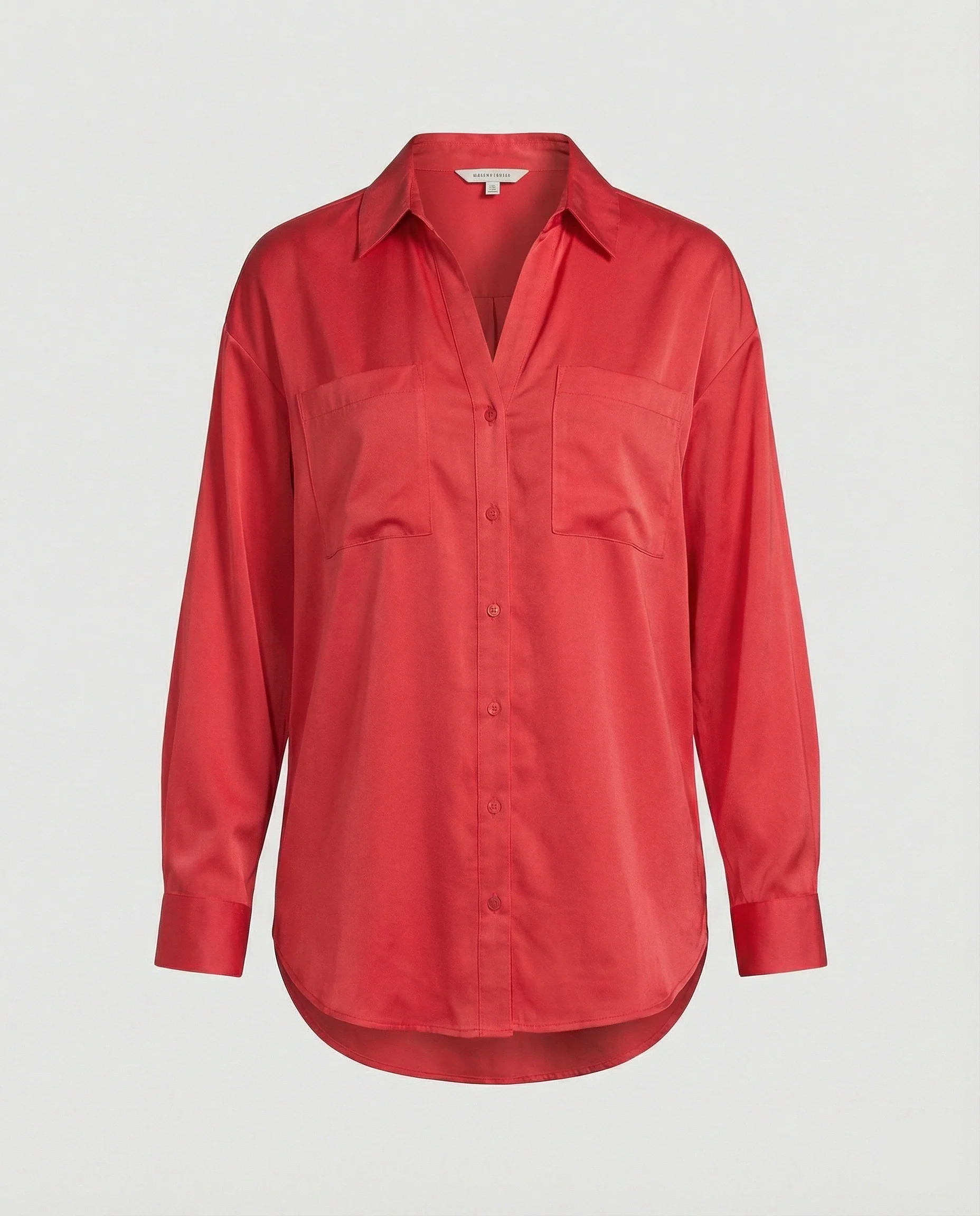 Damen Bluse Seidenoptik Oversize - Image 8