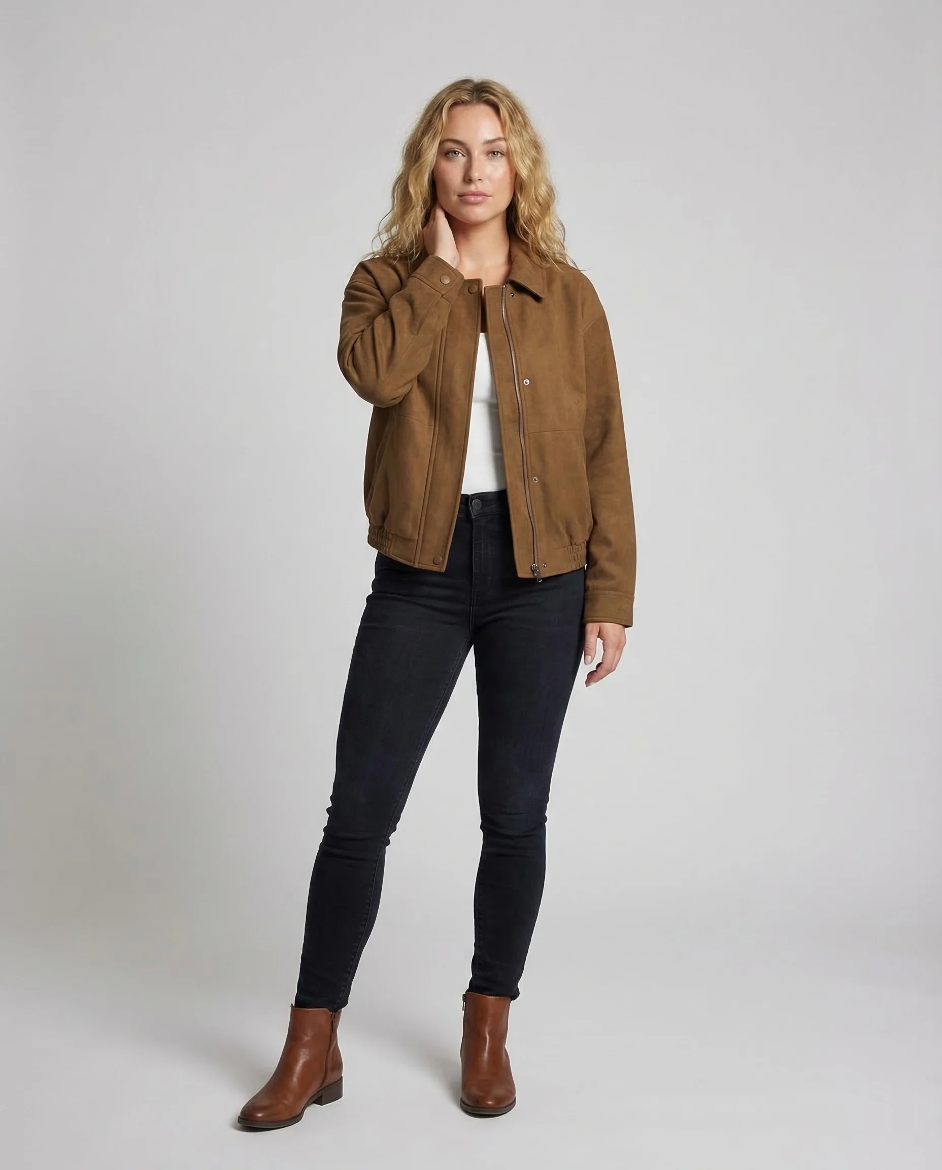 Damen Veloursjacke Oversize