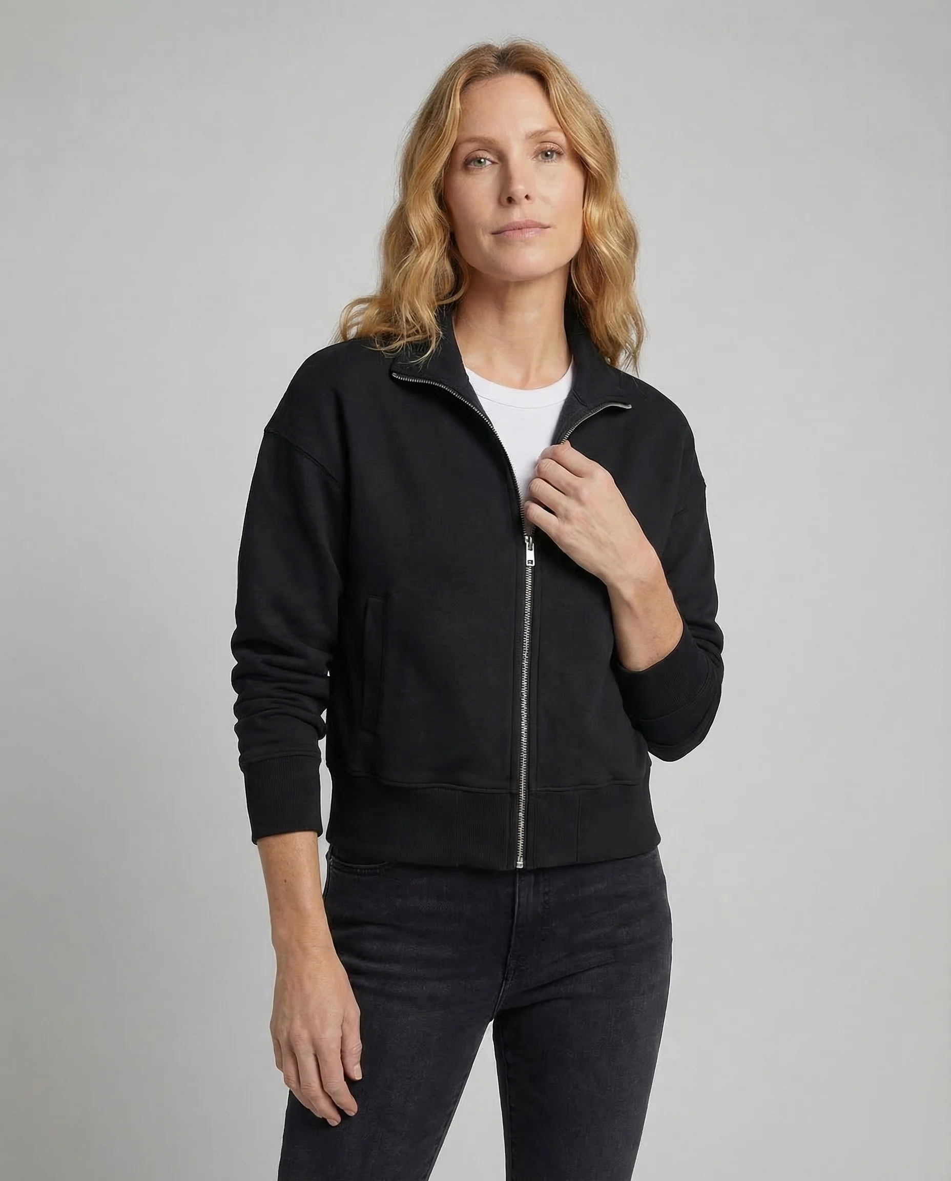 Damen Sweatjacke Oversize Zip - Image 2