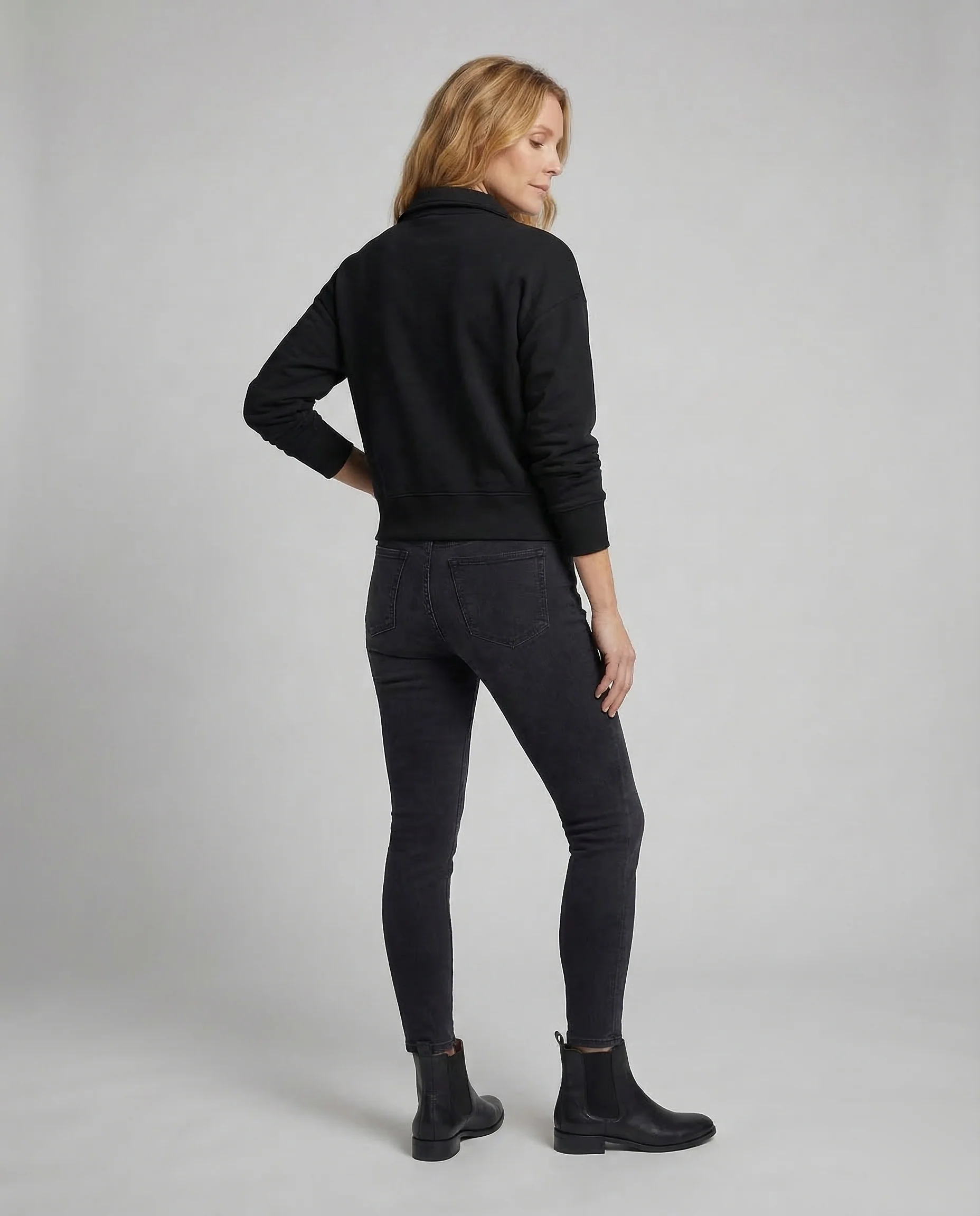 Damen Sweatjacke Oversize Zip - Image 4