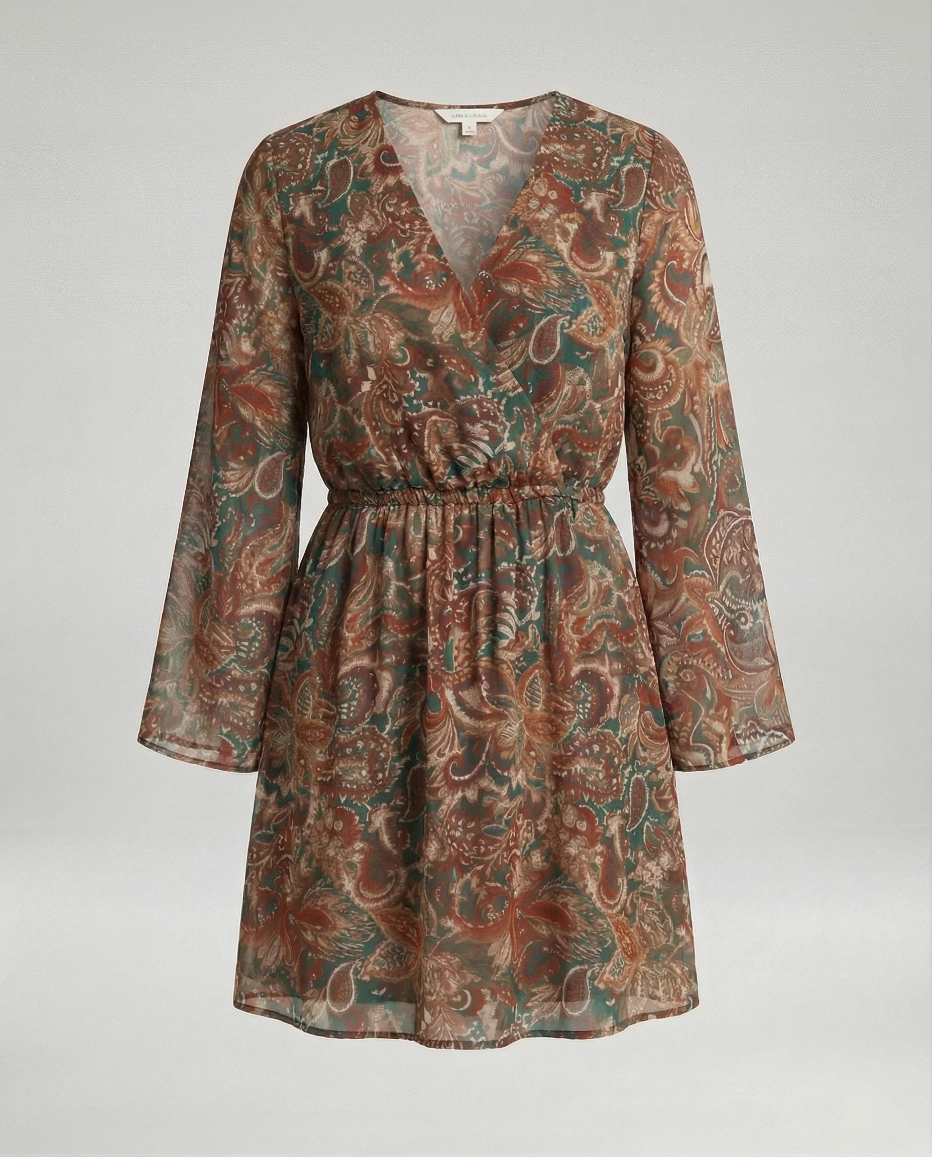 Blumenkleid Damen Paisley Minikleid