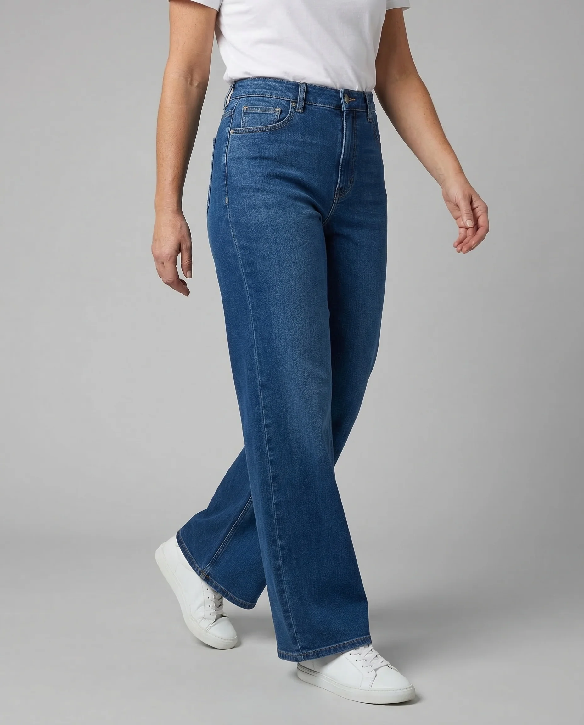 Damen Palazzo Jeans High Waist - Image 2
