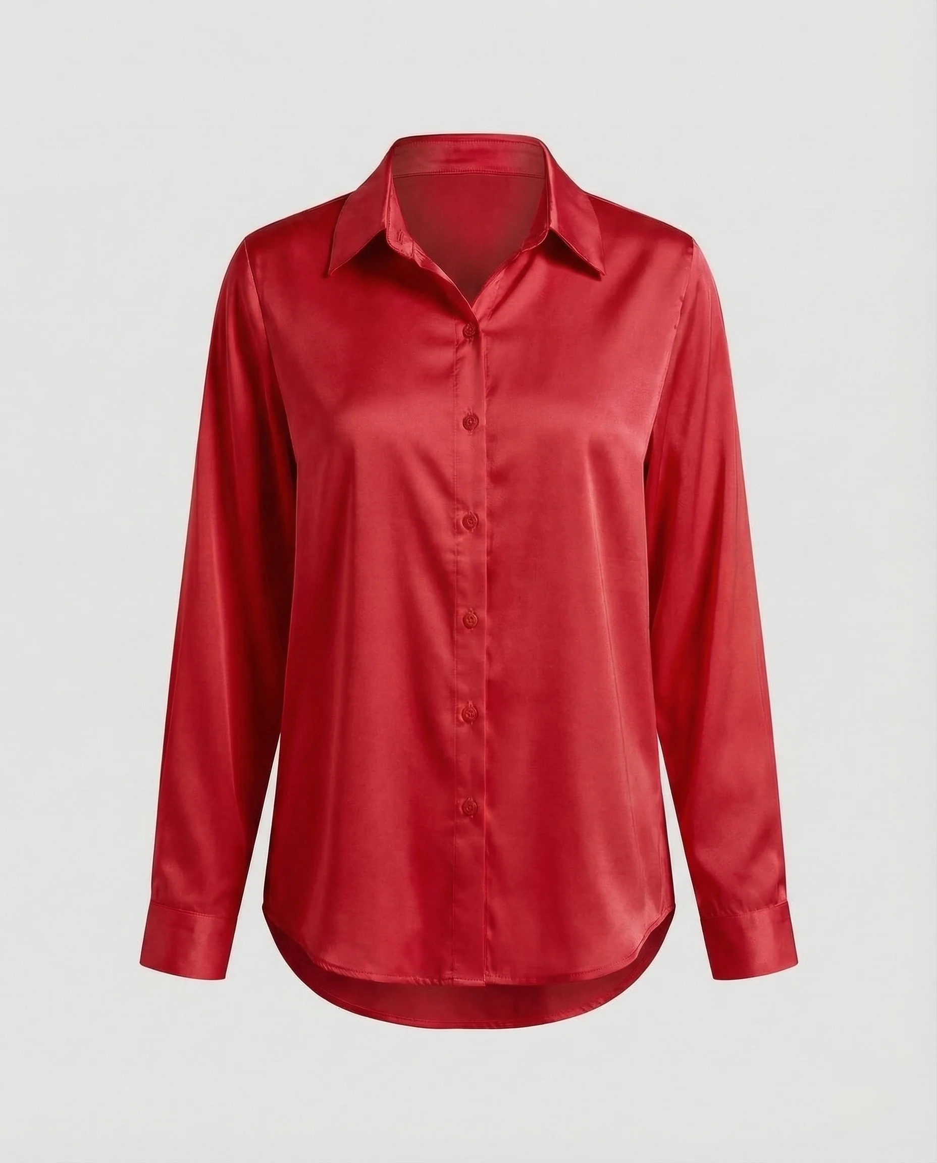 Bluse Damen Satin Knotenbund - Image 10