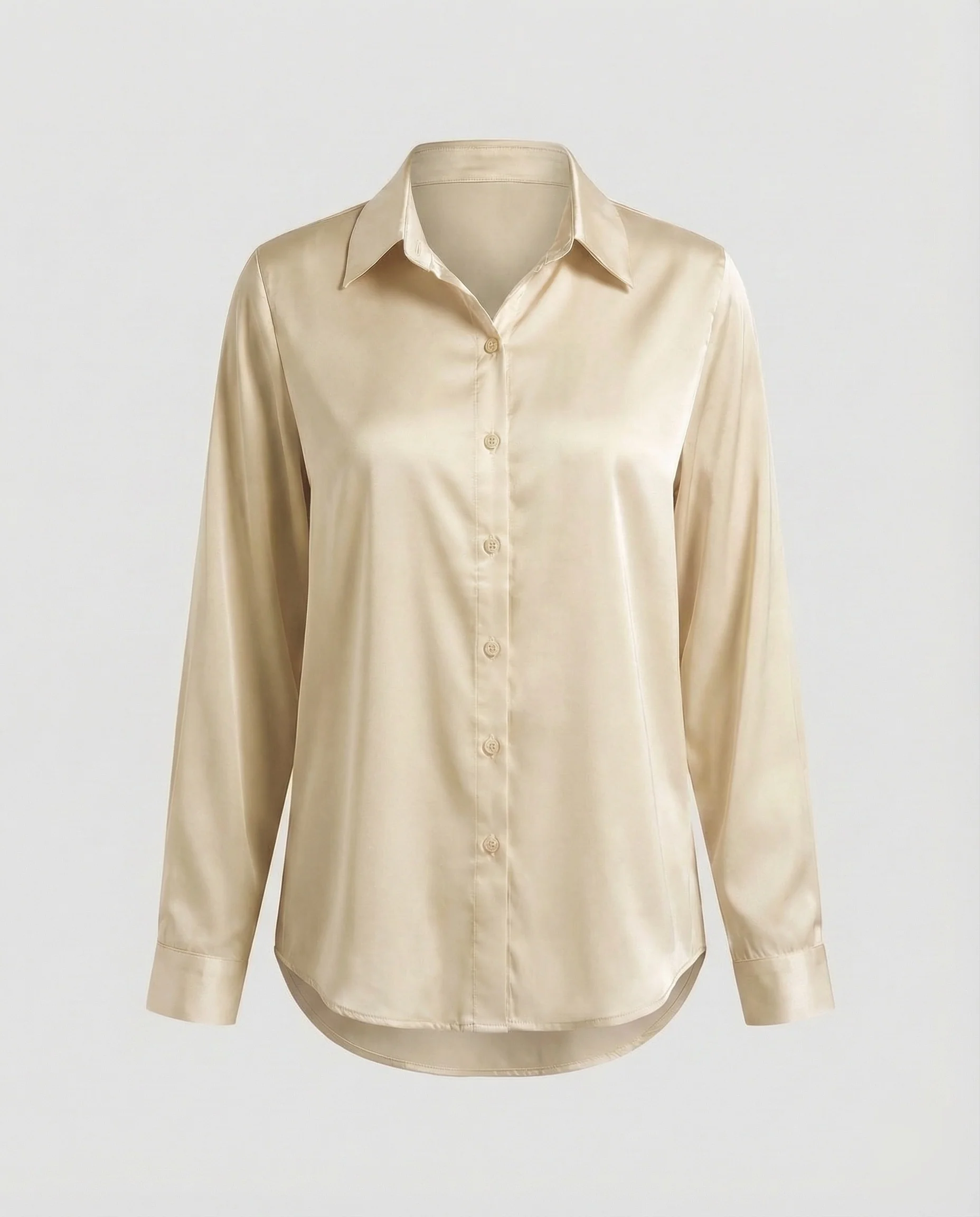 Bluse Damen Satin Knotenbund - Image 11