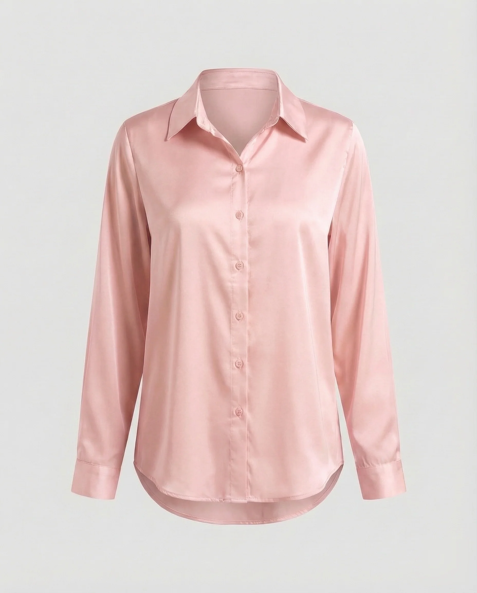 Bluse Damen Satin Knotenbund - Image 12