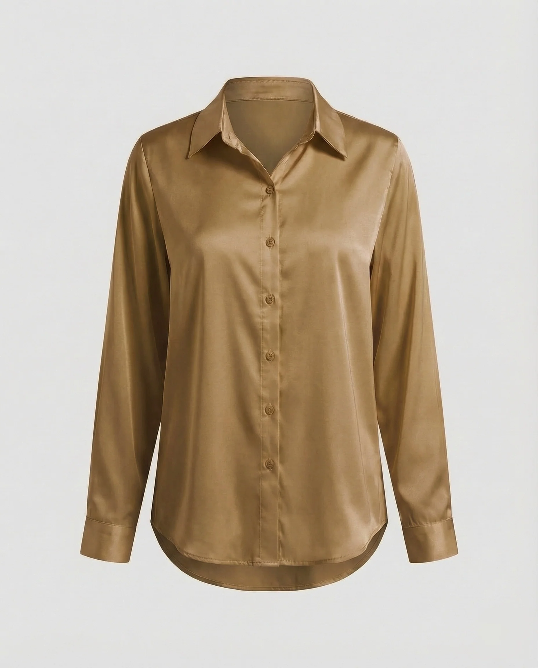Bluse Damen Satin Knotenbund - Image 9