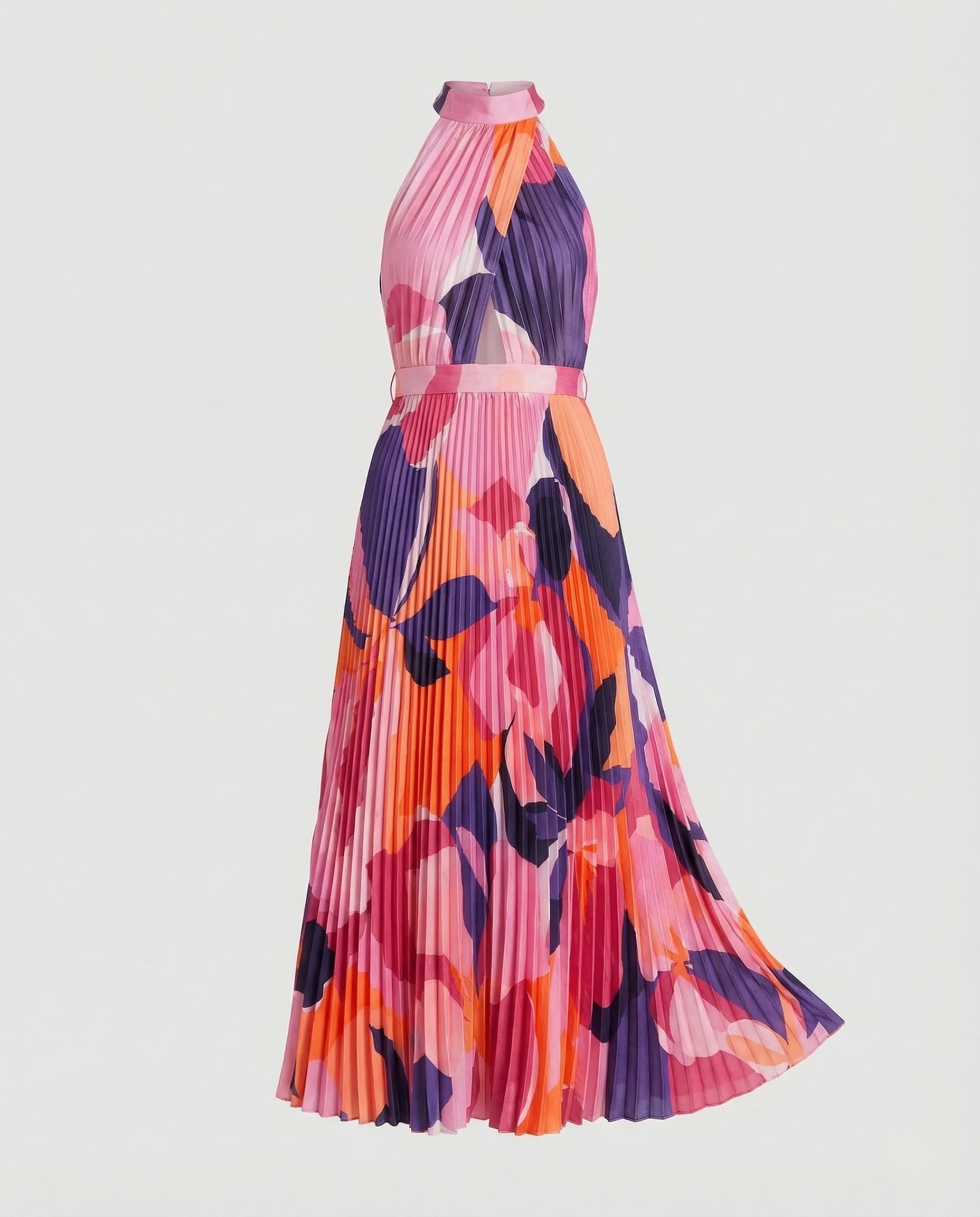 Damen Plissee Maxikleid mit Cut Outs - Image 5