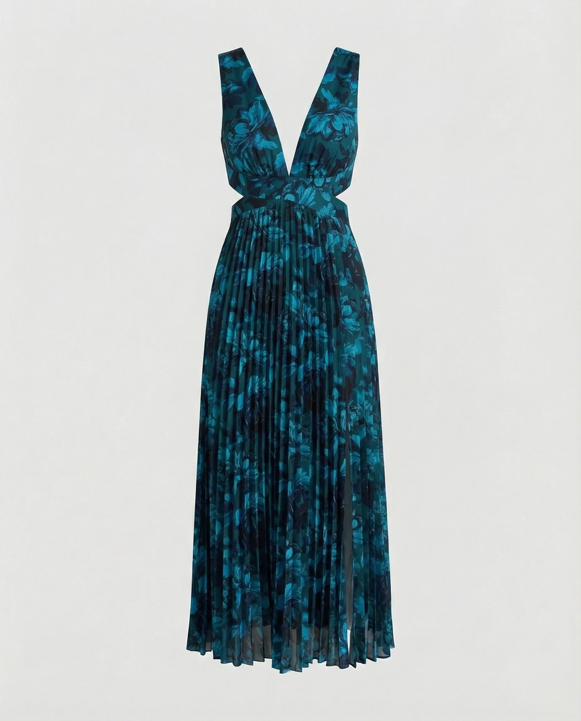 Plissiertes Maxikleid Mit Cut Outs Damen