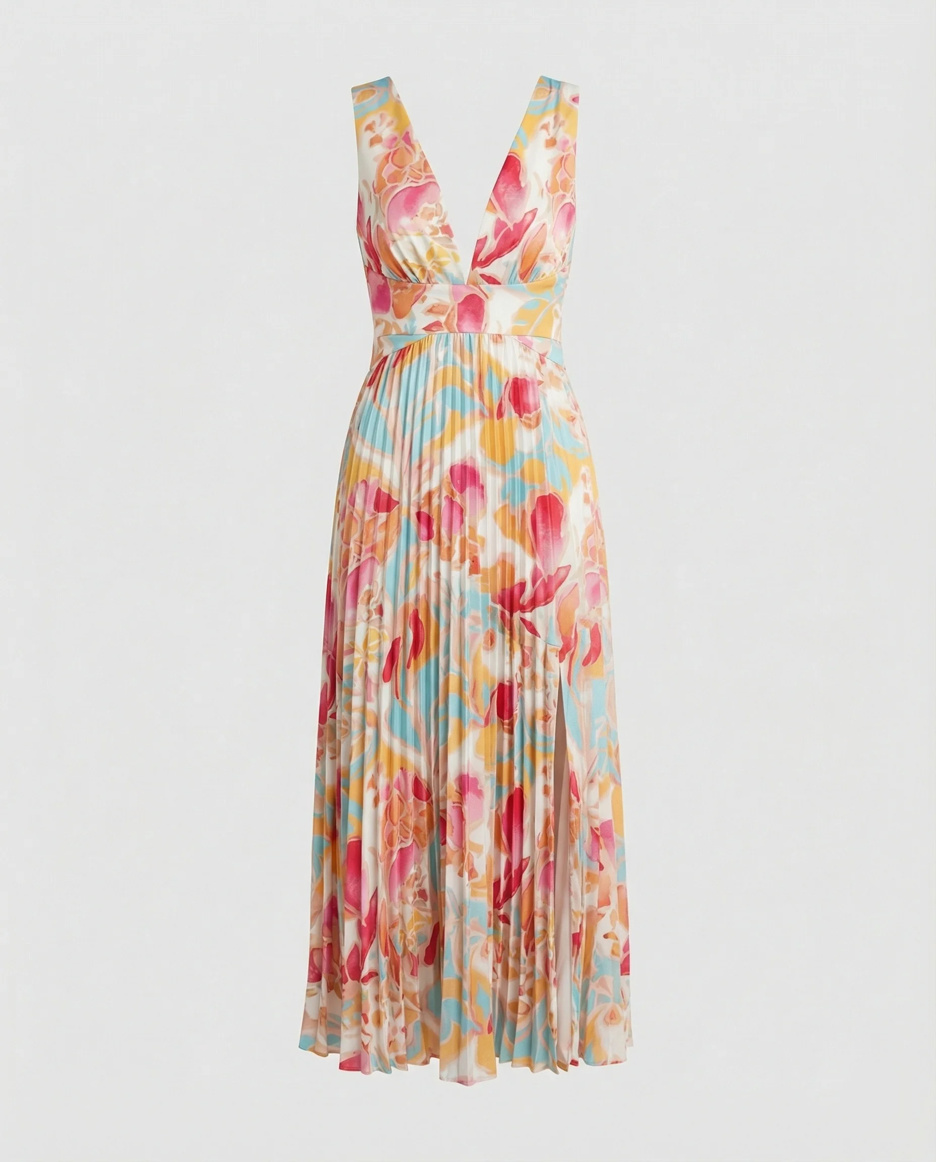Plissiertes Maxikleid Mit Cut Outs Damen - Image 2