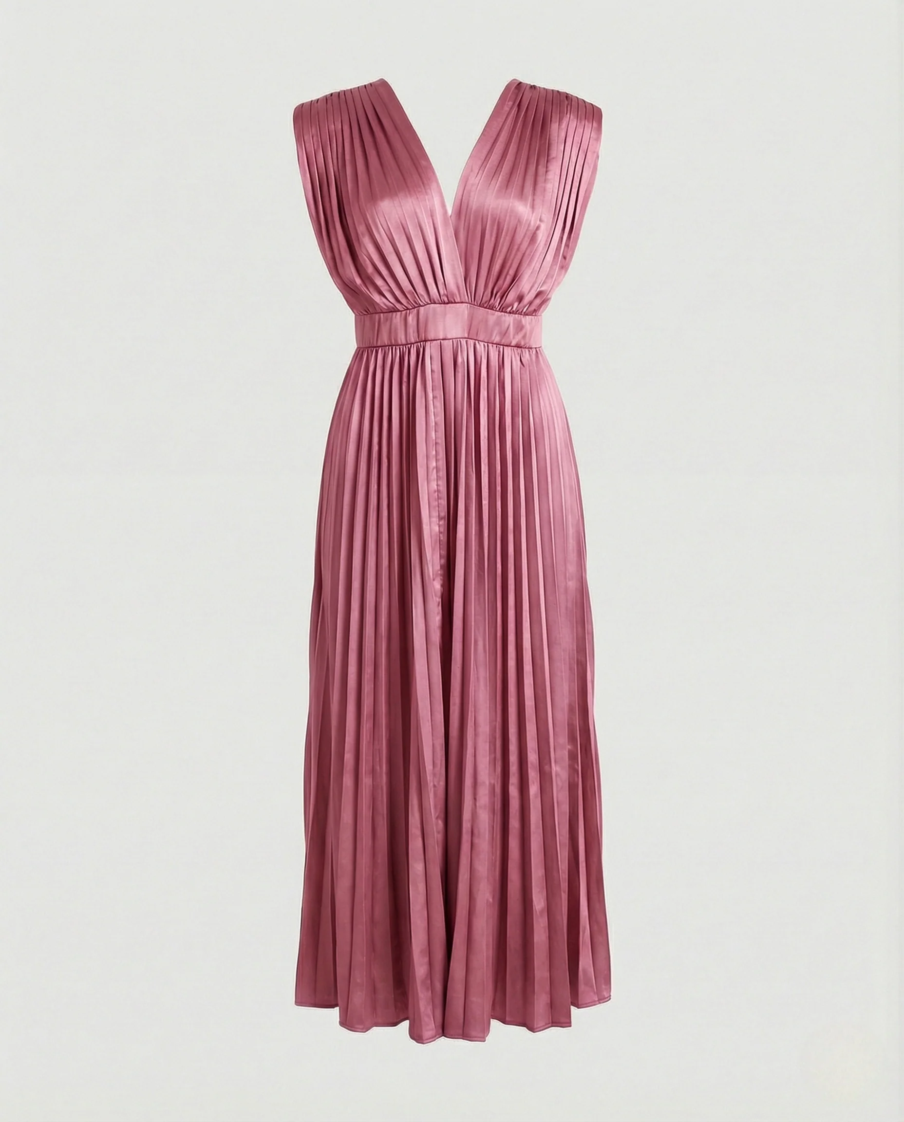 Damen Plissiertes Maxikleid mit Empire-Bund - Image 13
