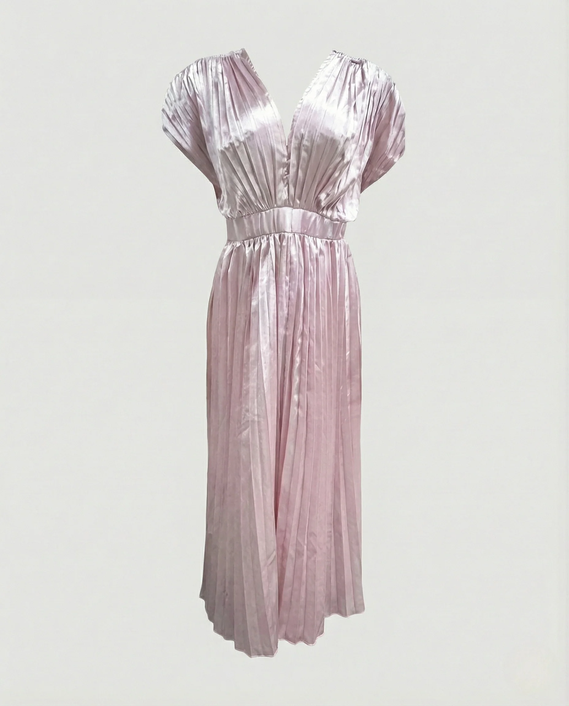 Damen Plissiertes Maxikleid mit Empire-Bund - Image 8
