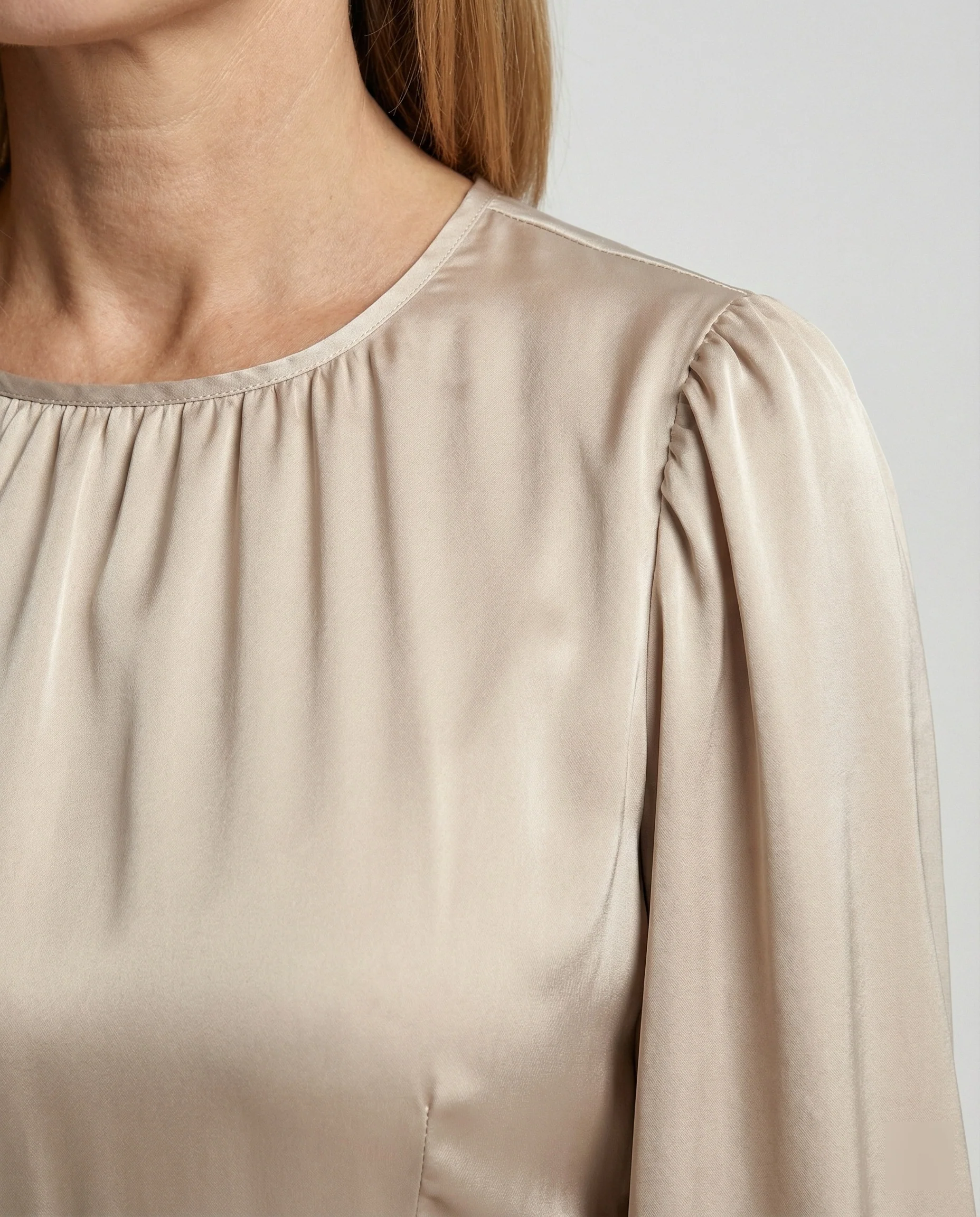 Damen Midikleid Plissee Satinoptik - Image 5