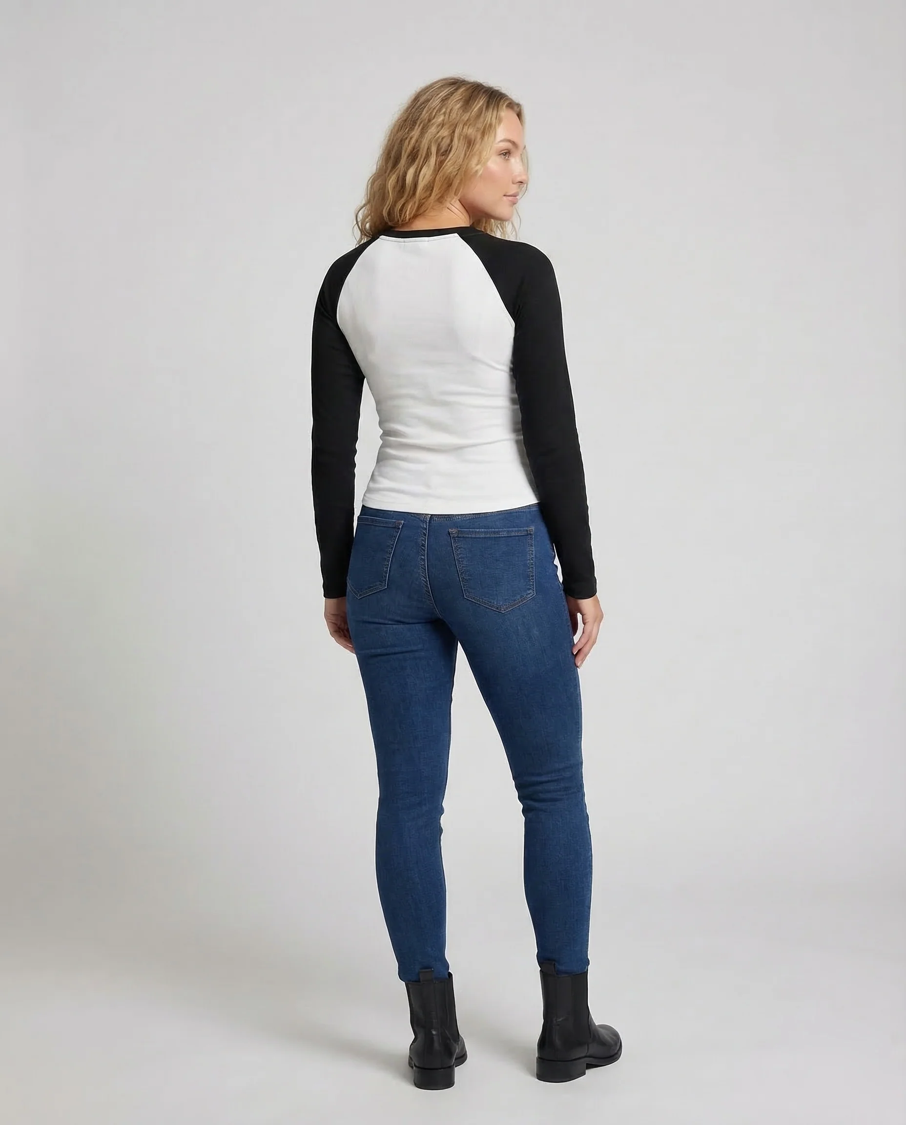 Damen Raglan Shirt Baseball - Image 4