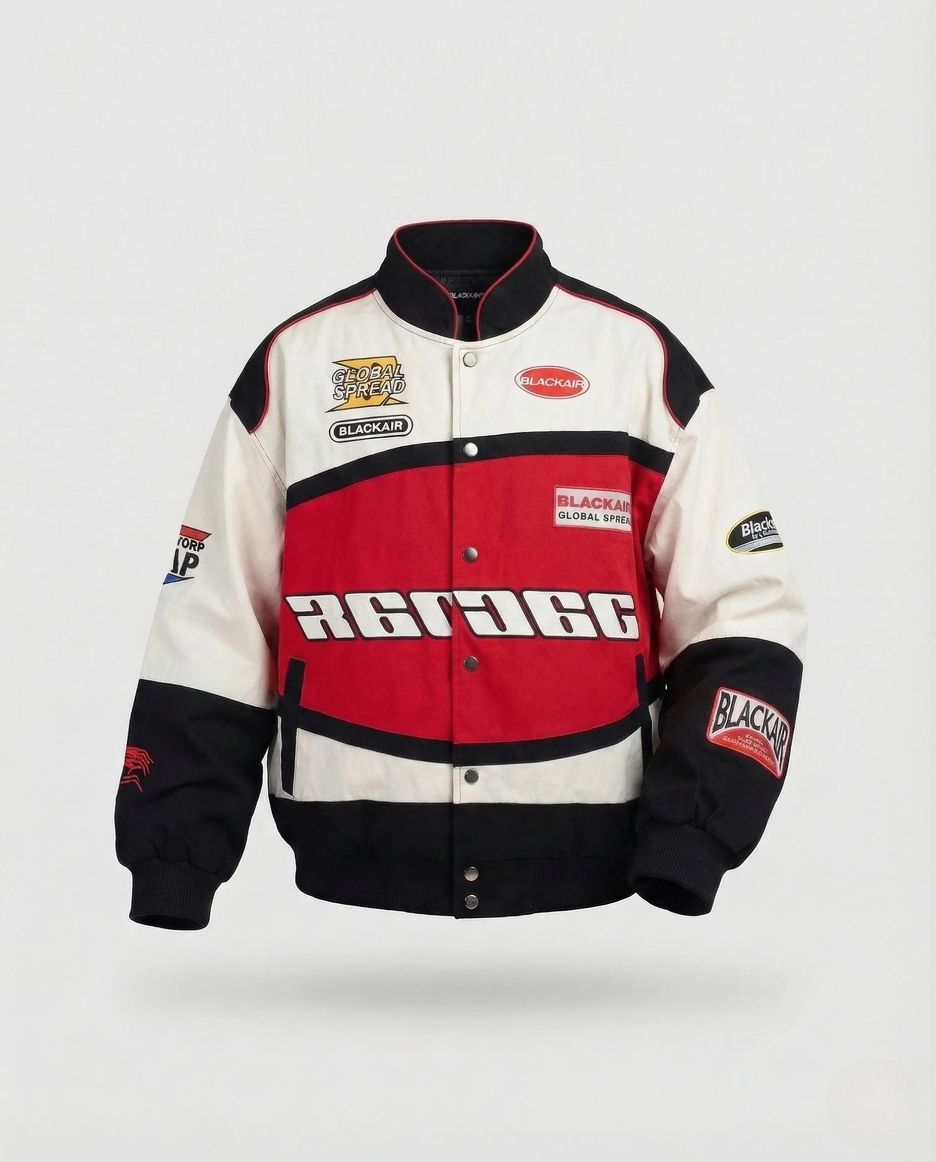 Damen Bomberjacke Patches Stehkragen - Image 6