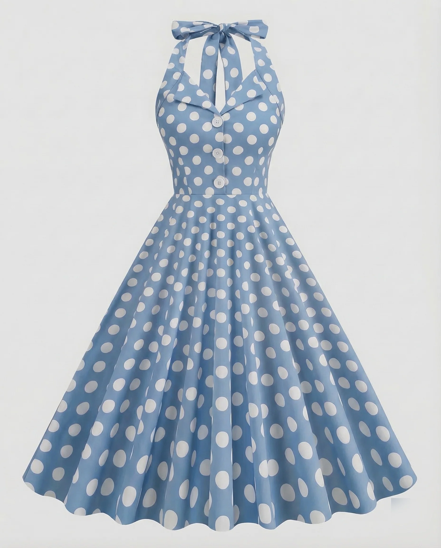 Damen Halterkleid Retro Tellerrock - Image 10