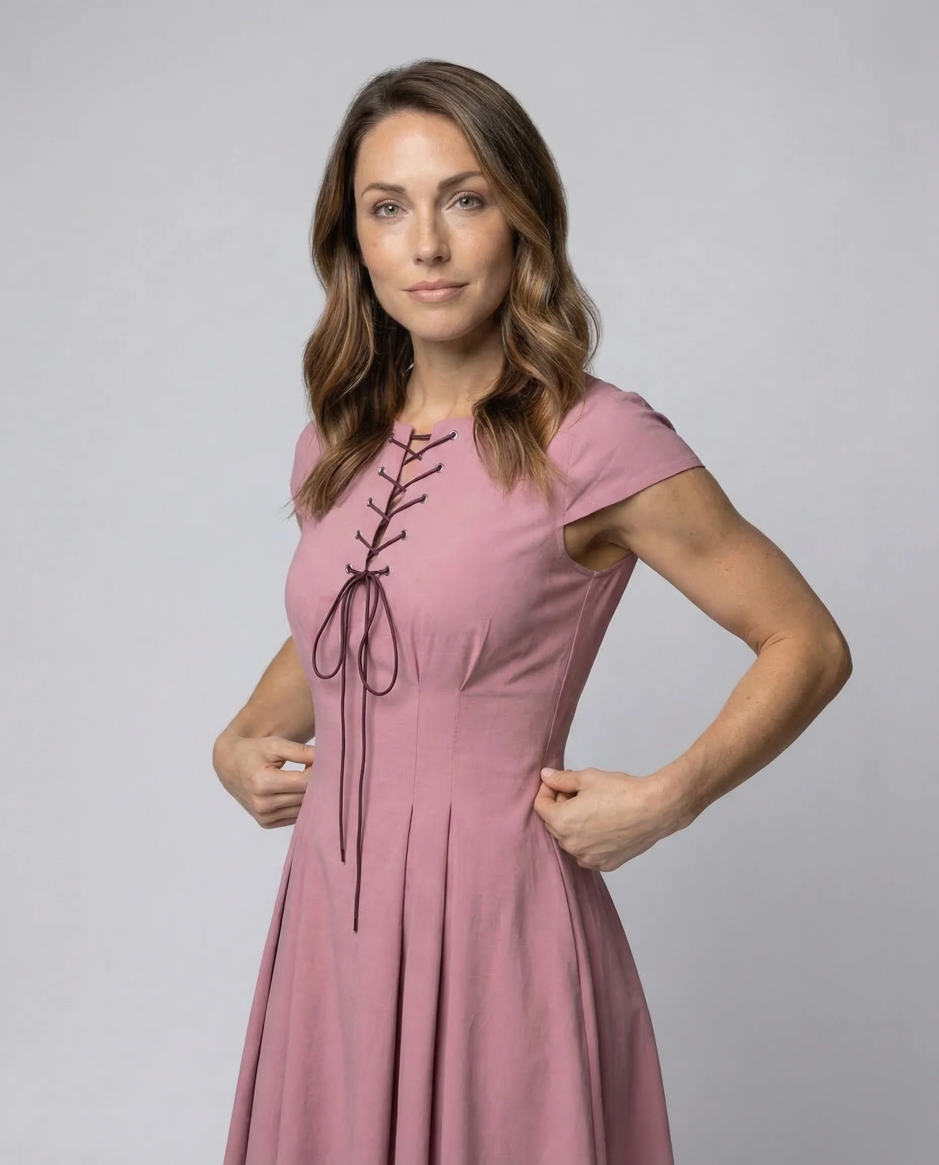 Damen Retro Kleid Schnürung - Image 2
