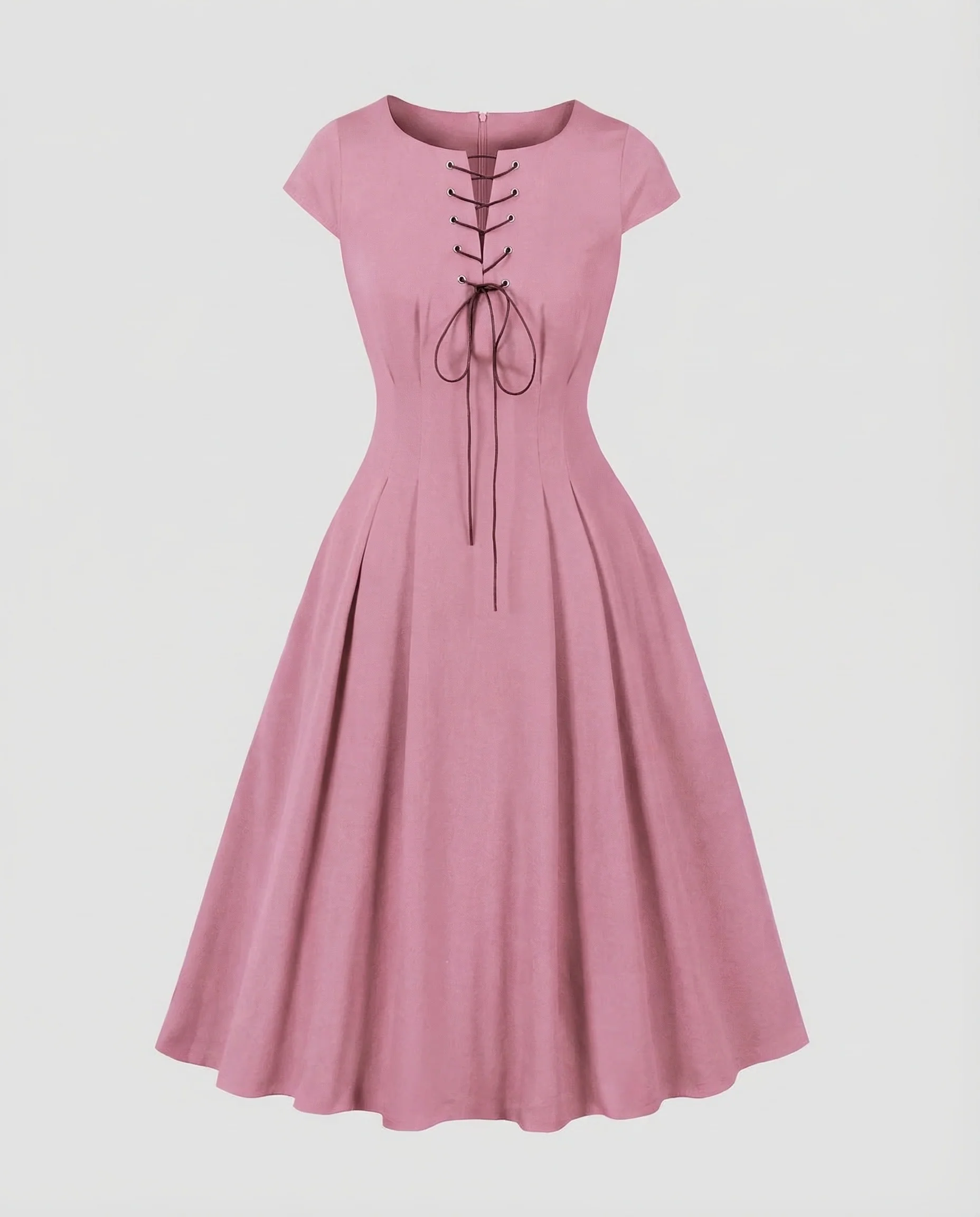 Damen Retro Kleid Schnürung - Image 5