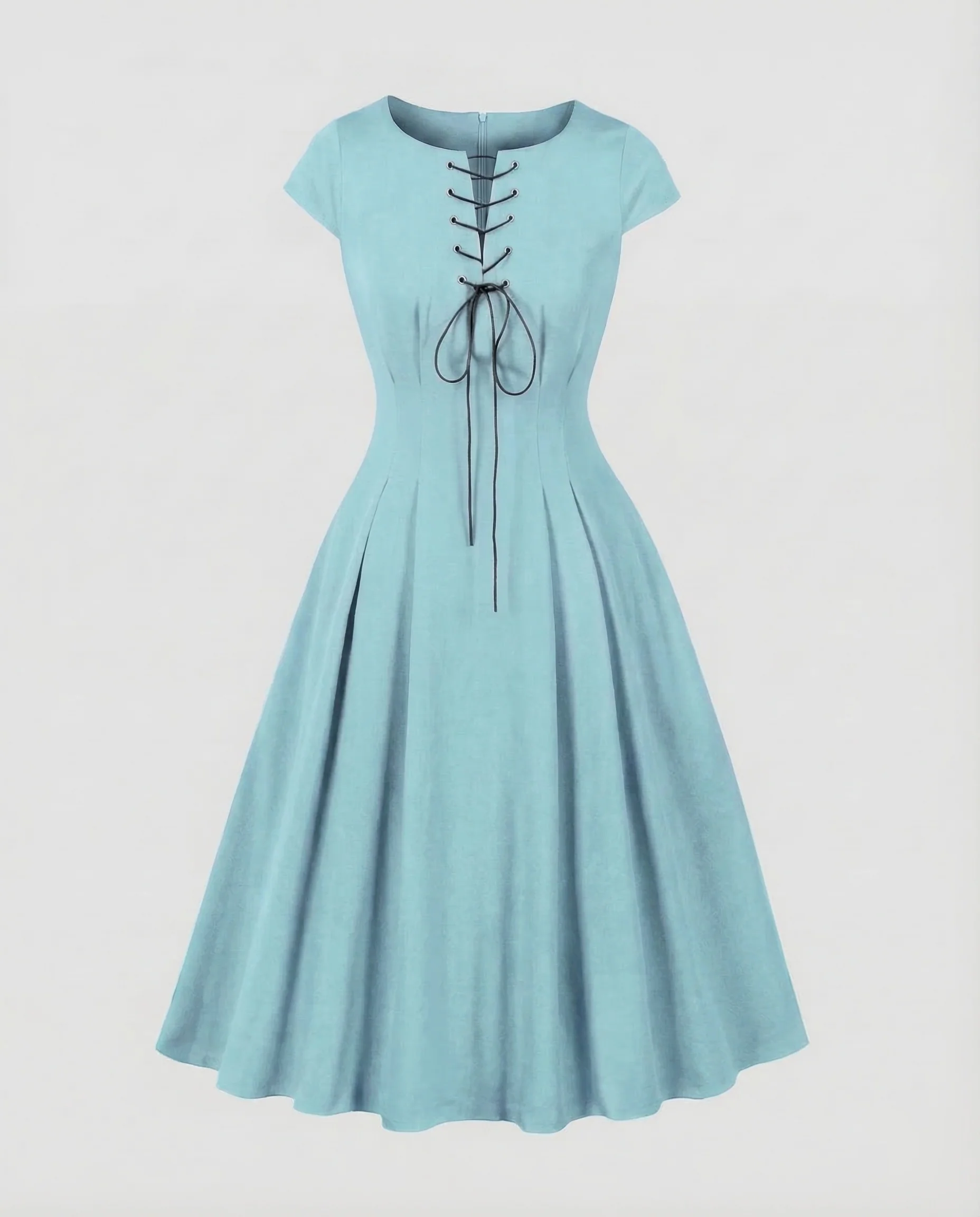 Damen Retro Kleid Schnürung - Image 6