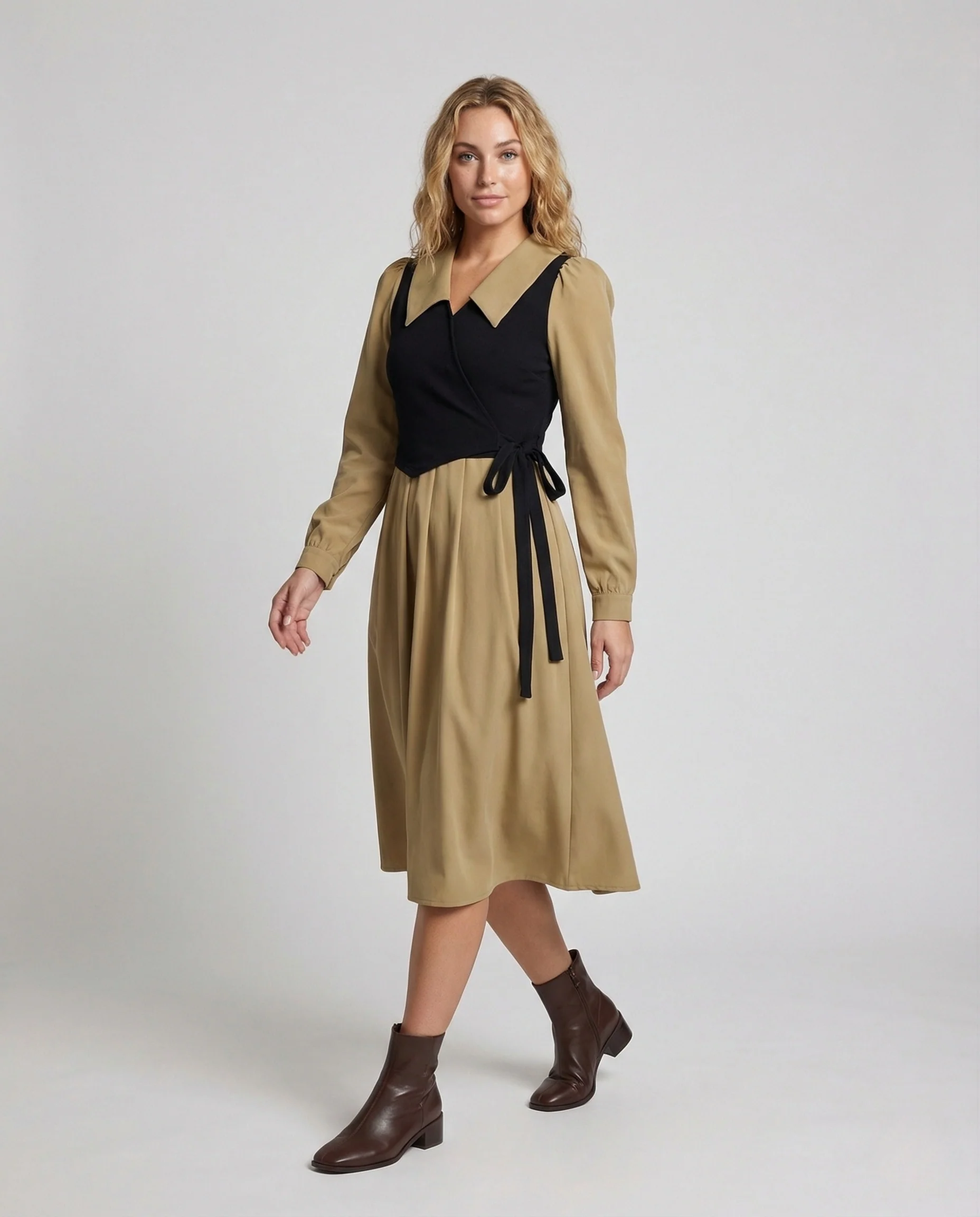 Damen Retro Midikleid mit Bustier - Image 2