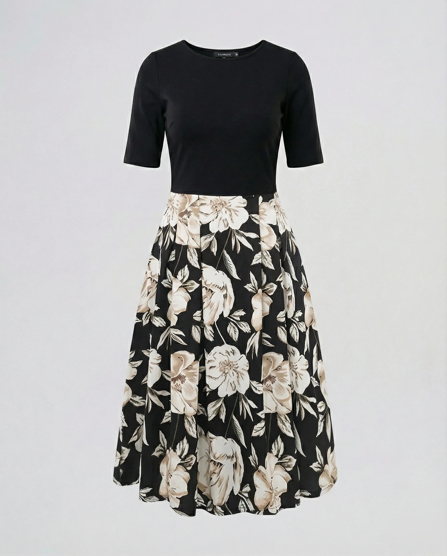 Damen Retro Freizeitkleid mit Blumenmuster - Image 2