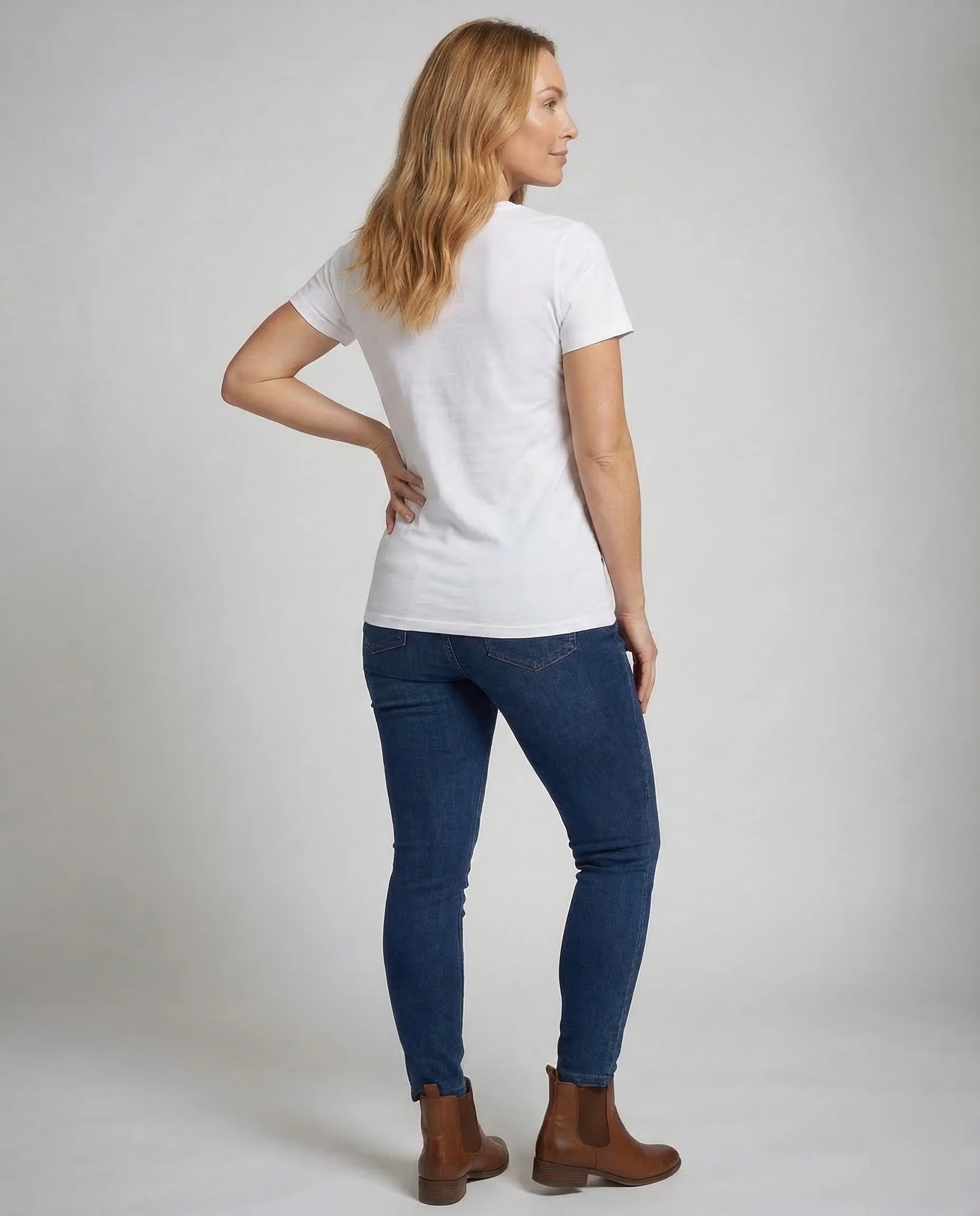 Damen T Shirt Retro Print - Image 4