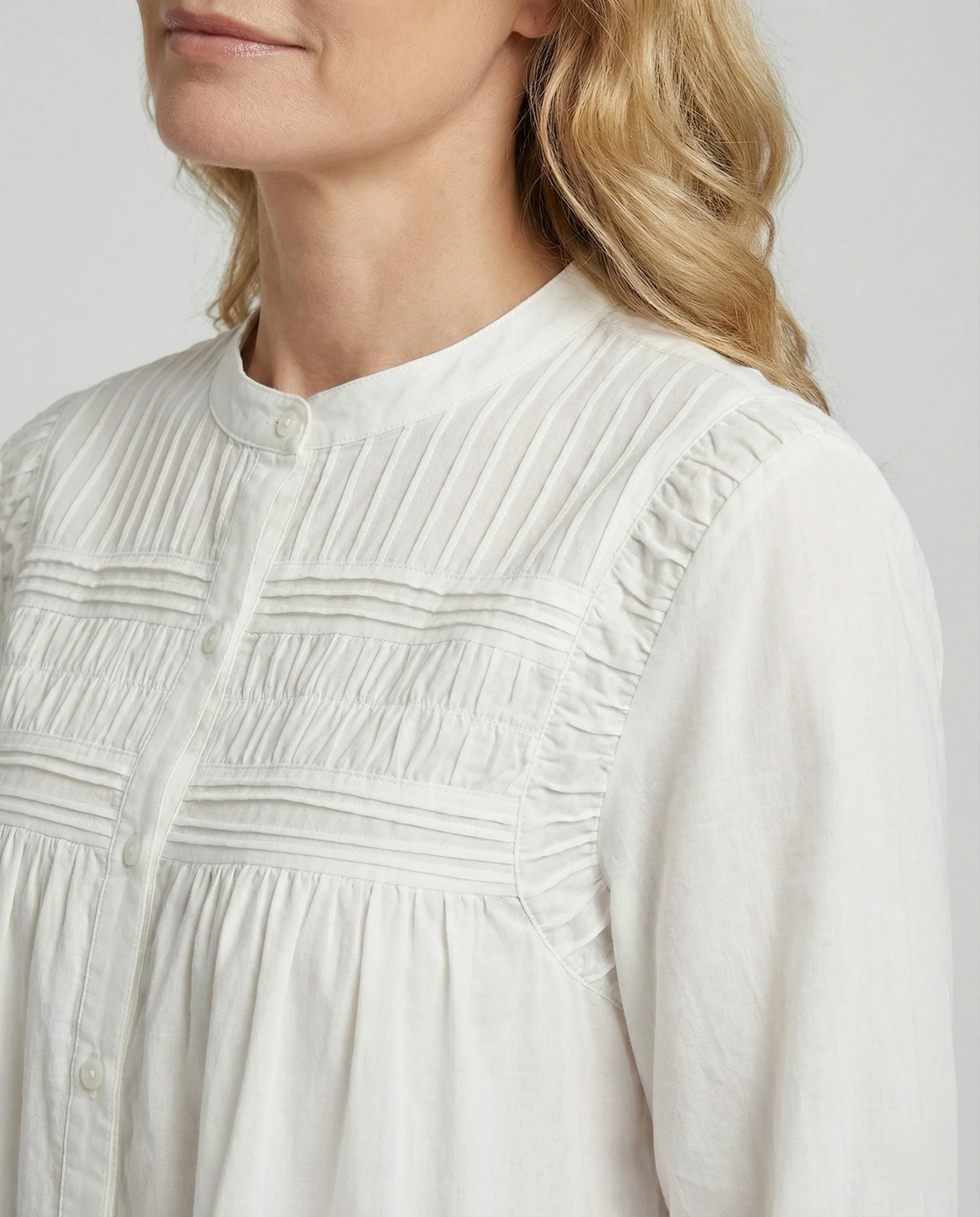 Romantische Baumwollbluse Damen - Image 4
